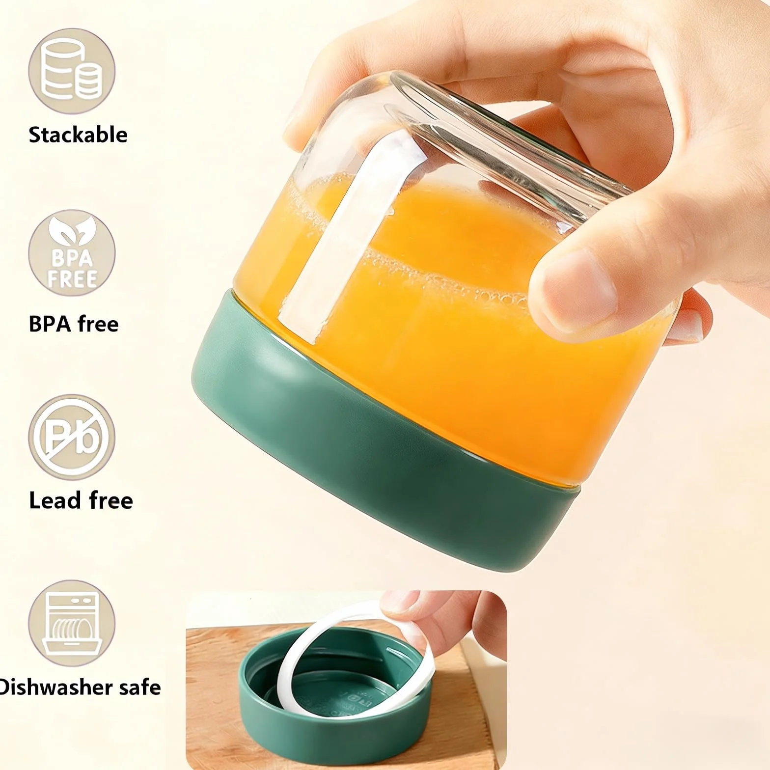 Słoiki na płatki owsiane 6 sztuk 300 ml z zakręcaną pokrywką Mason Jar
