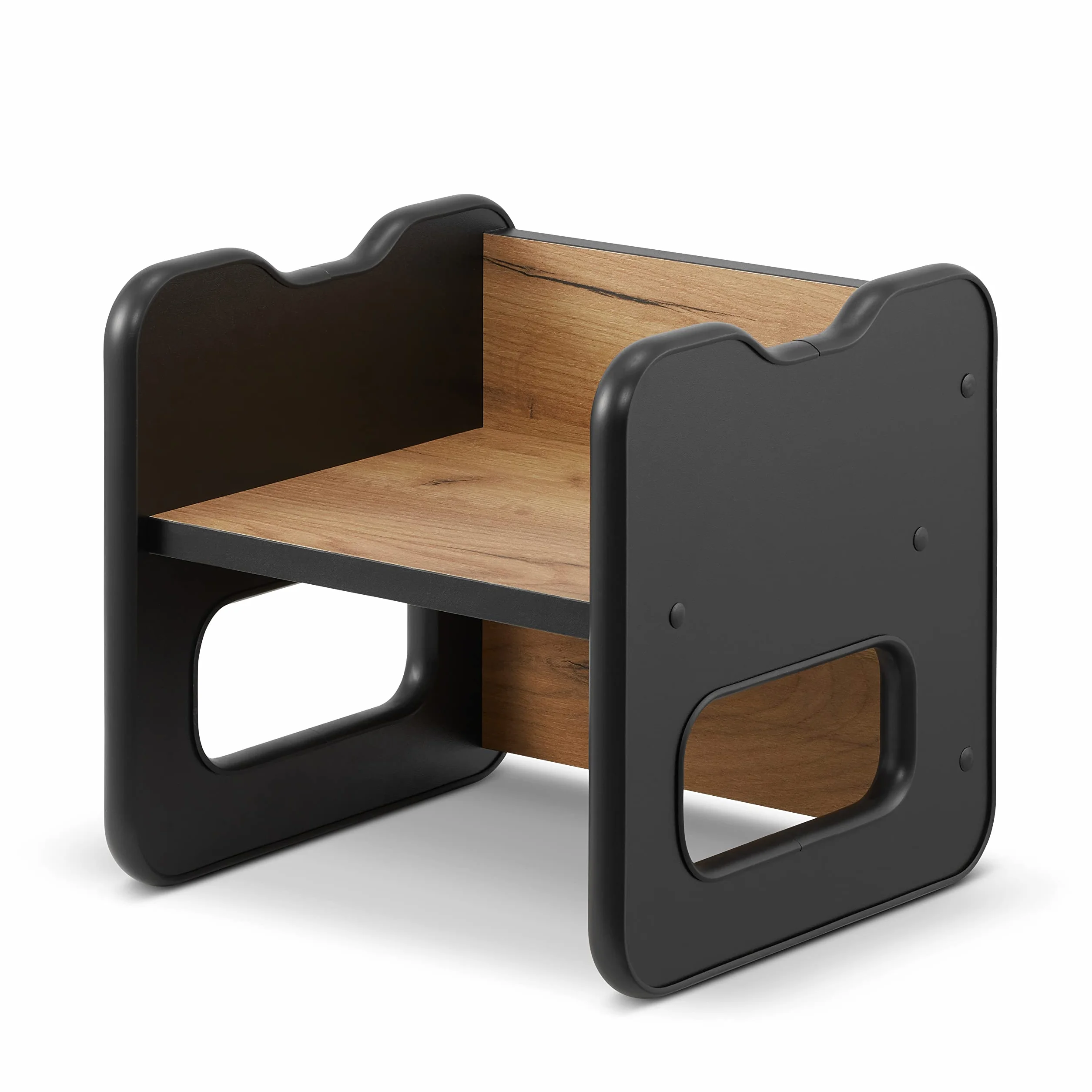 defiPad Taboret do siedzenia dla dzieci | stylowy taboret dwustronny | fotel dziecięcy od 1 roku życia | krzesło dziecięce z drewna | krzesło można przekształcić w stół | pokój dziecięcy Montessori |