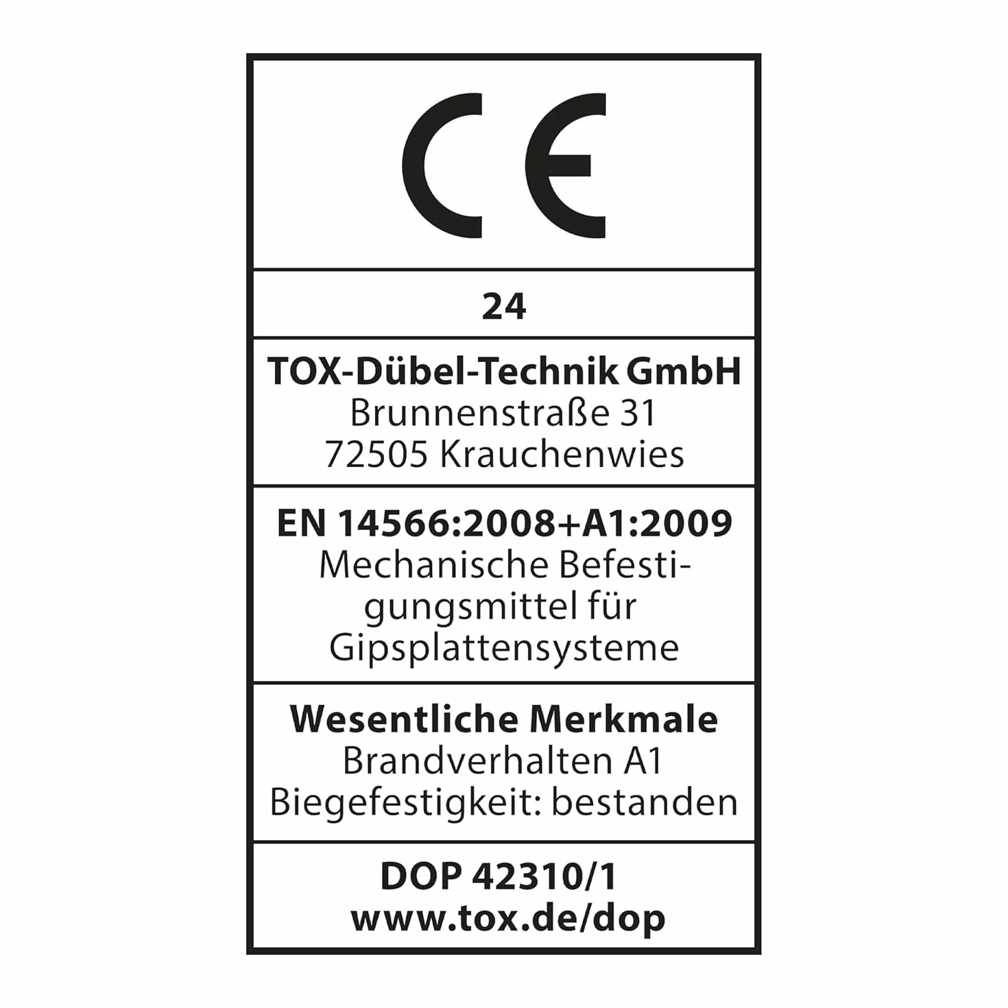 TOX Wkręty do szybkiego montażu DRY FG 3,9 x 35 mm, śruby czarne fosforanowane z głowicą trąbki + drobny gwint, płyta gipsowo-kartonowa na metalowej konstrukcji podłoży, PH2, 1000 sztuk, w zestawie 1