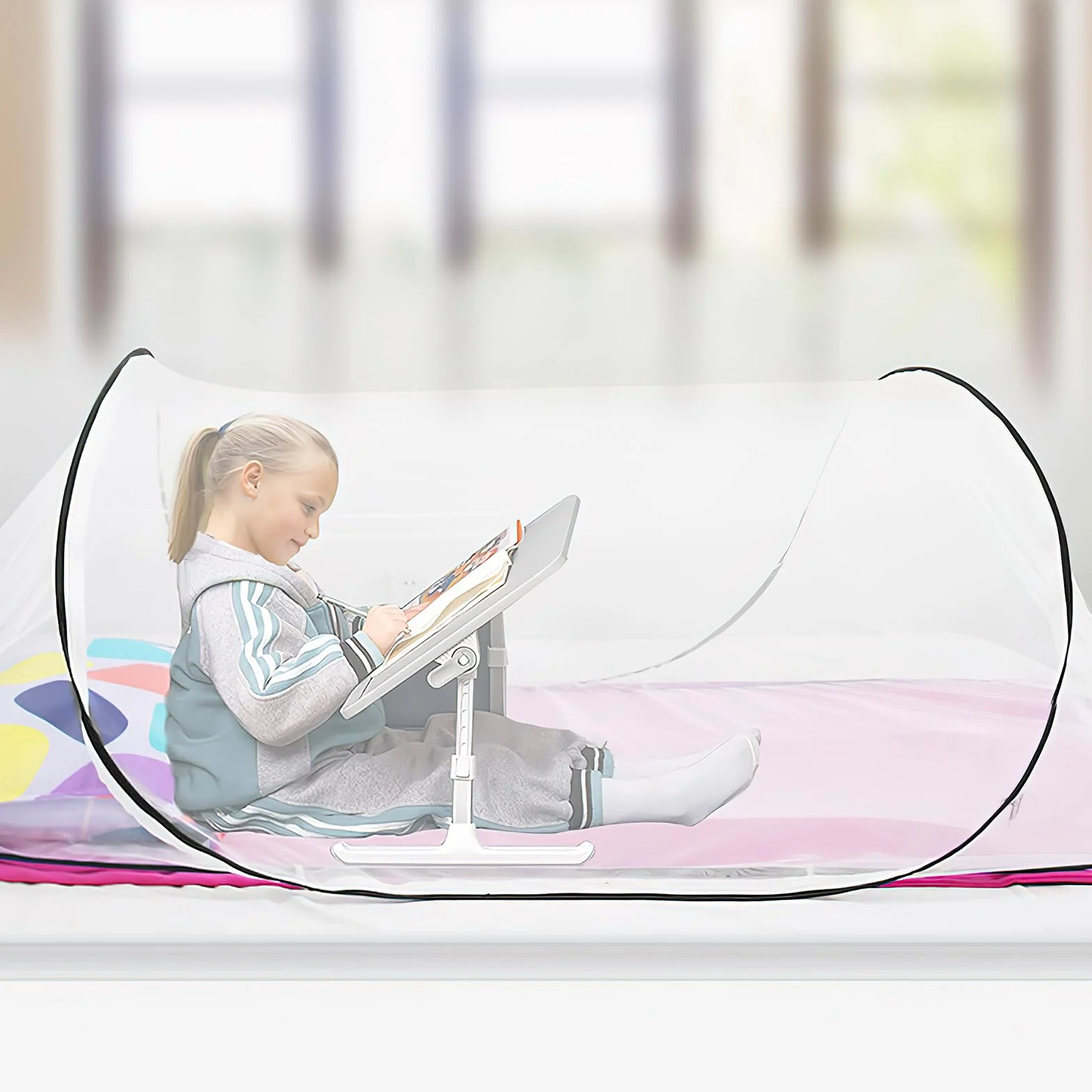 Moskitiera Pop Up 200 x 80 x 56 cm – do podróży, składana do pojedynczego łóżka