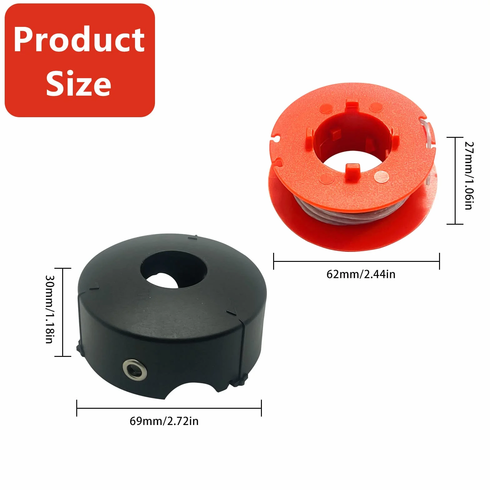 Strimmer szpula do trymera, szpula do Bosch, zamiennik szpuli do ART 23 26 30 COMBITRIM EASYTRIM Strimmer, 1,6 mm 8 m przewody szpulowe kompatybilne z F016800175 (3 szpula + 1 nasadka)
