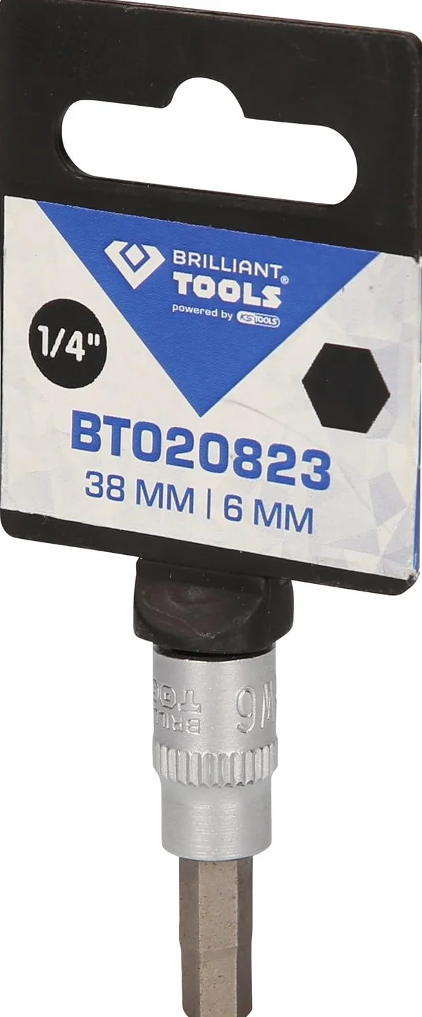 BRILLIANT TOOLS BT020823 1/4" Nasadka z bitami, imbusowa, 6 mm [Powered by KS TOOLS]