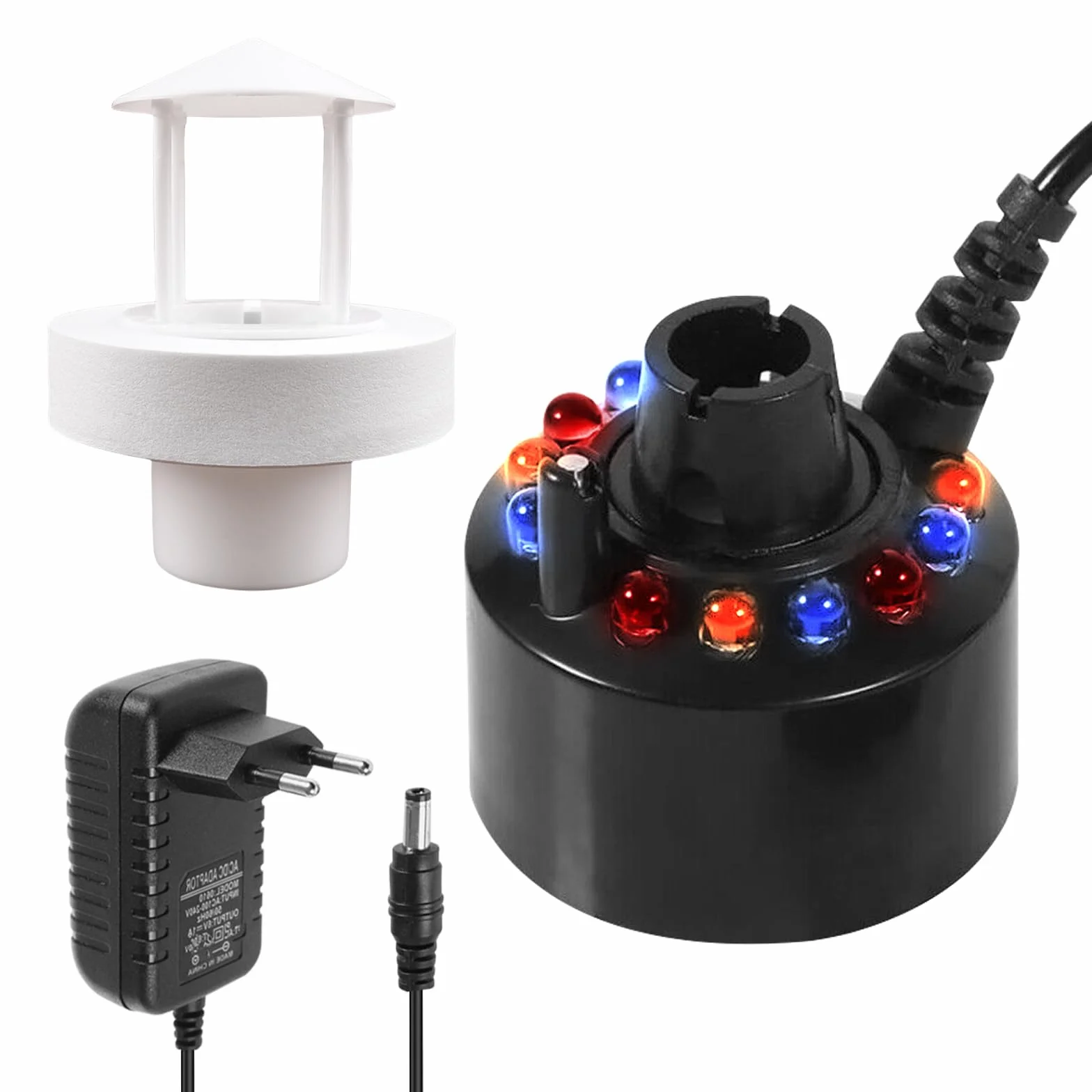 Ultradźwiękowa maszyna do mgły pryskającej: mini rozpylacz do stawu, nawilżacz powietrza, 12 diod LED zmieniających kolor maszyna do mgły, nebulizator na Halloween, Pumpkin, garnek czarownicy,