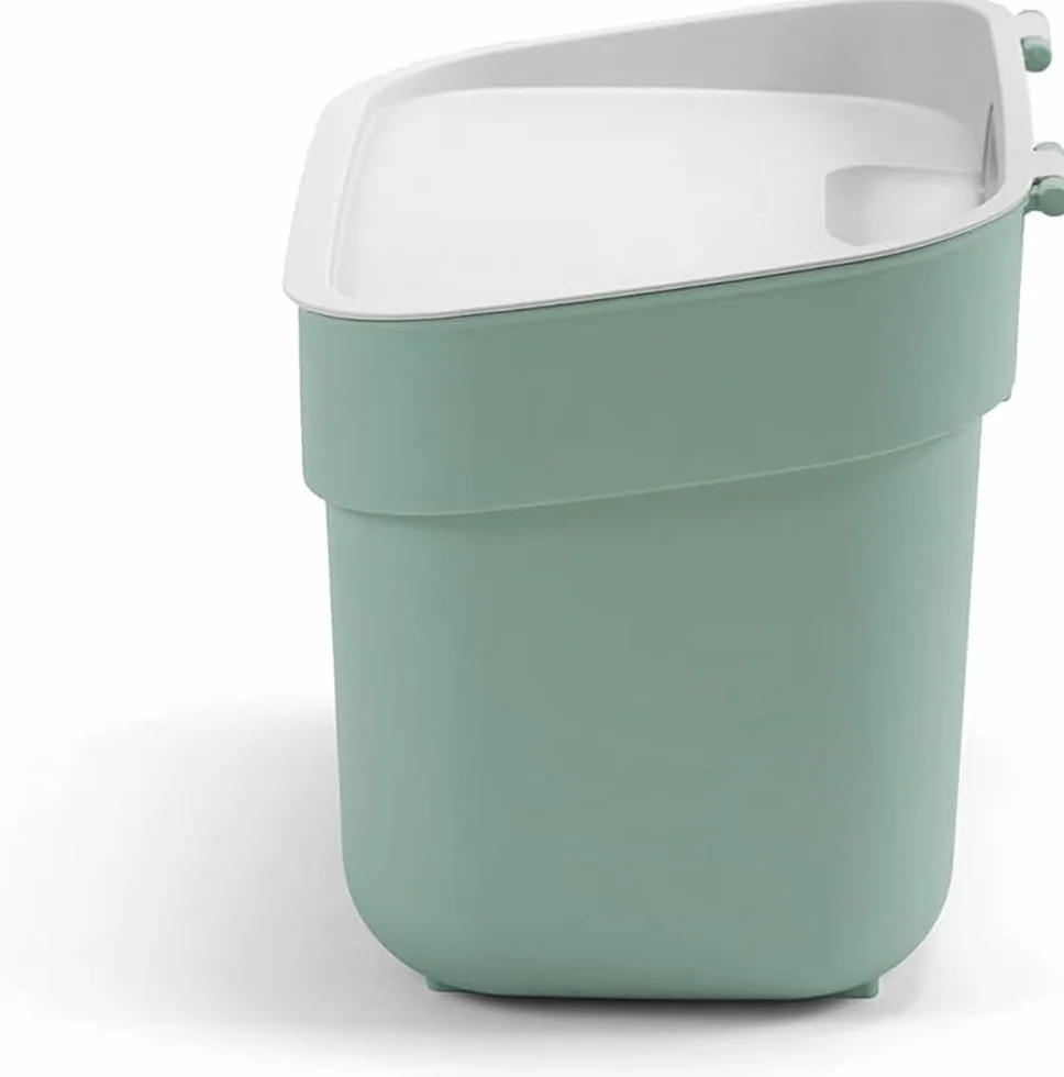 CURVER Kosz na śmieci 5 l "Ready To Collect" - nadaje się do kompostu - z uchwytem ściennym lub drzwiowym - kuchnia, łazienka, pralnia - 100% recykling - zielony