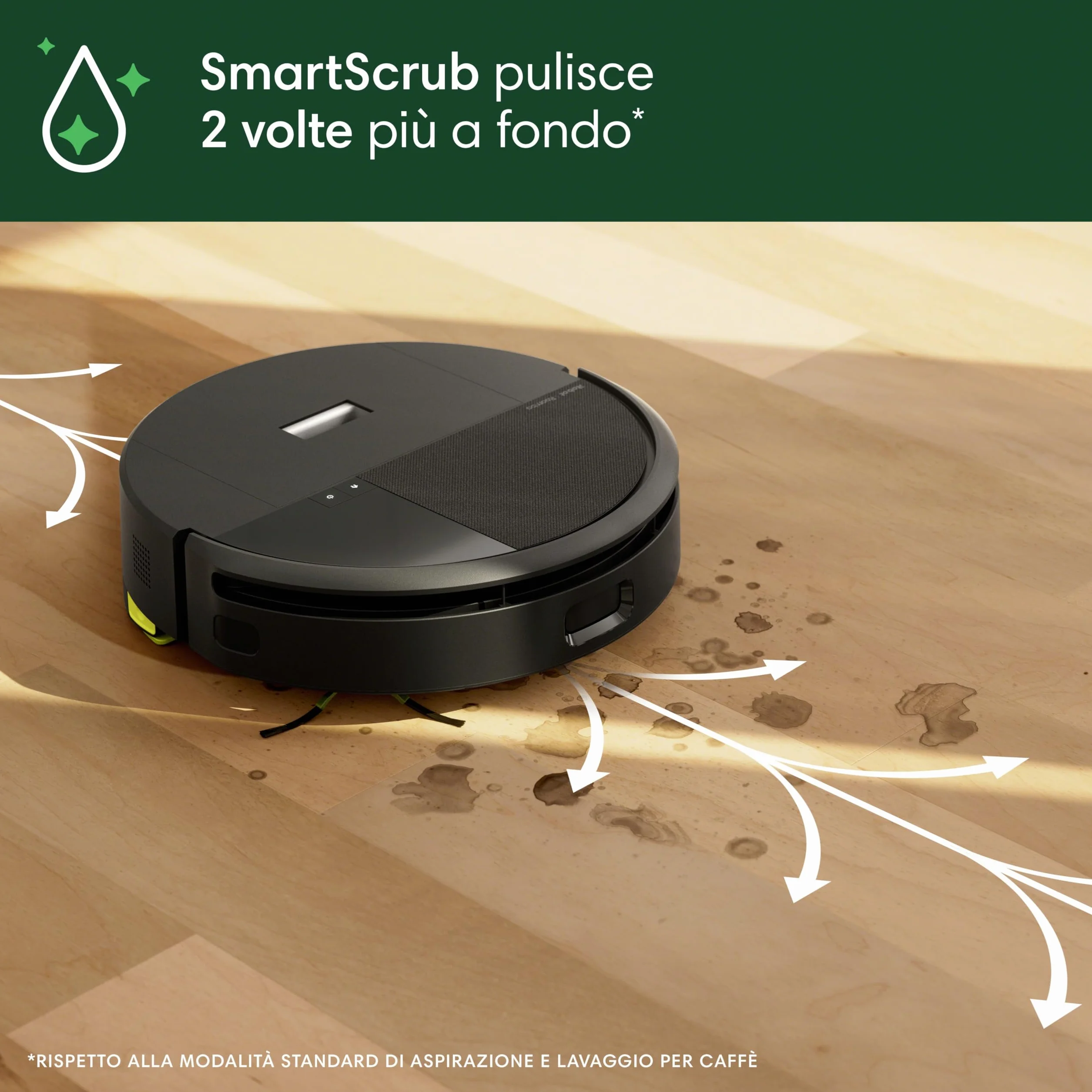 iRobot Roomba 205 DustCompactor Combo Robot - Automatycznie zagęszcza zanieczyszczenia wewnątrz robota do 60 dni - Clearview LiDAR - 7KPa - Ładuje i wznawia pracę - SmartScrub - Czarny