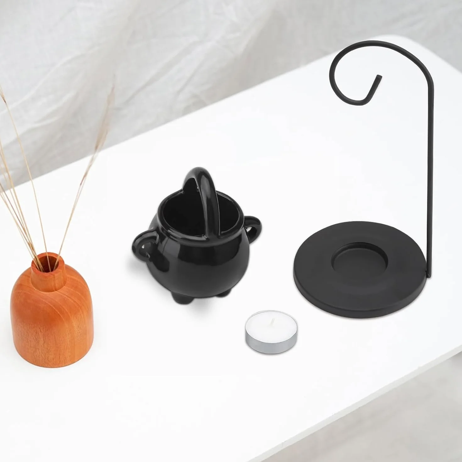 HENGBIRD Lampa zapachowa do olejków eterycznych, ceramiczna, lampa zapachowa do wiszącego kotła, kuchenka