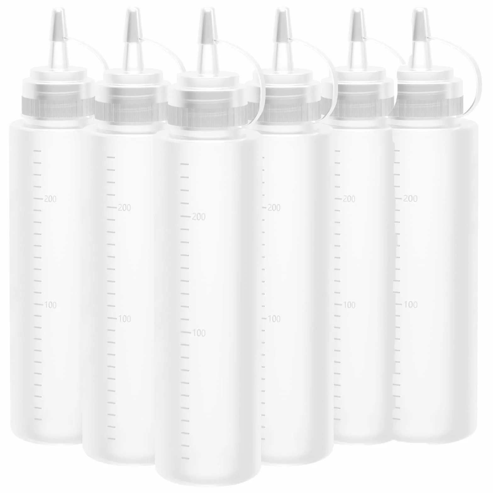 Butelka do wyciskania 250 ml 6 sztuk plastikowa bez BPA do sosu