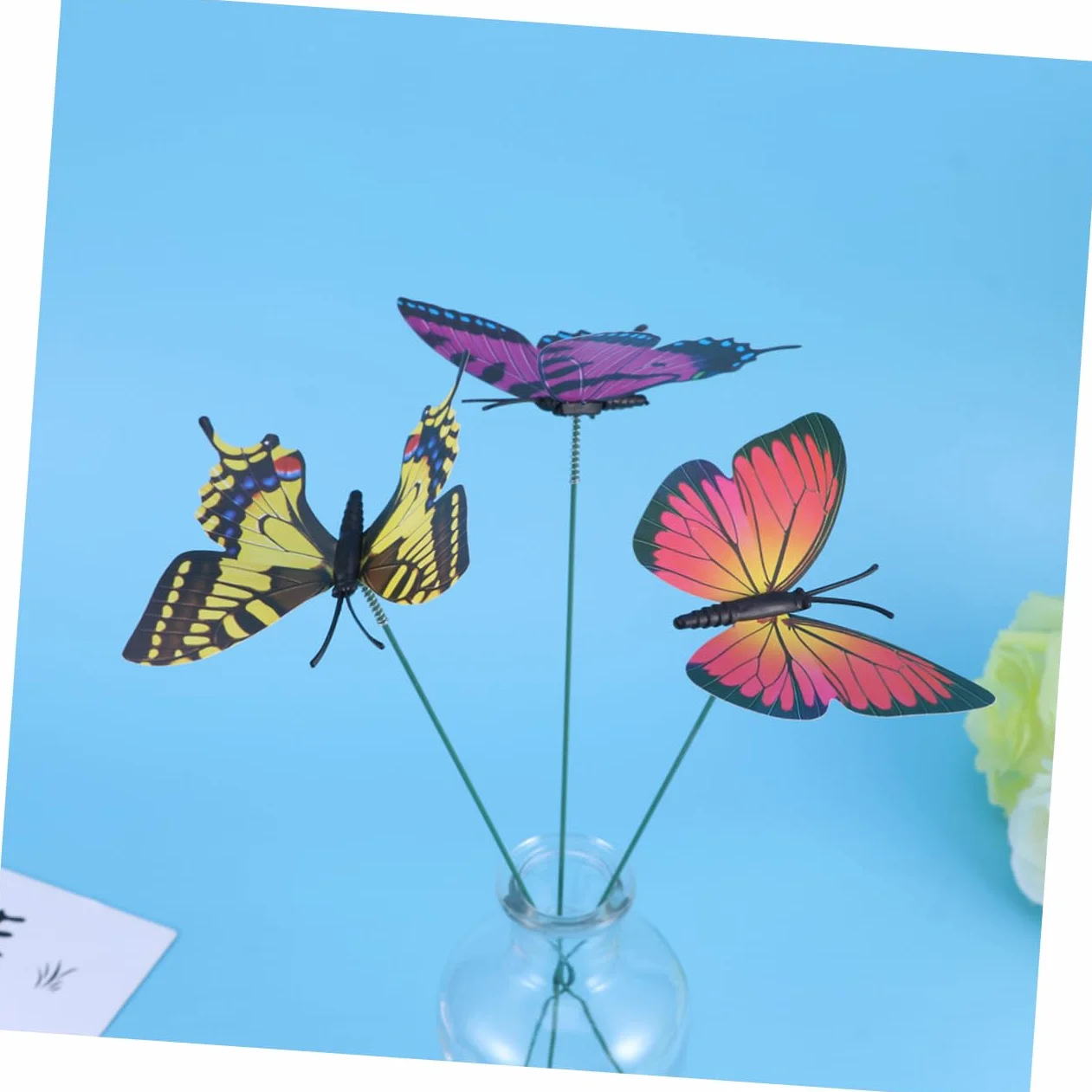 Zestaw 50szt Ogród Motyl Ogrodowy Motyle Ogrodowe Patyki Kołek Motylkowy Patyczek Do Dekoracji Ogrodu Sztuczne Stawki Pula Sztuczny Kwiat Na Wolnym Powietrzu