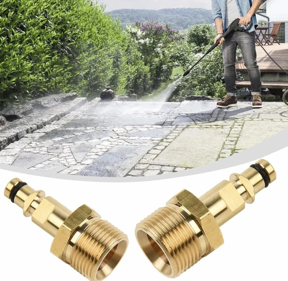 Adapter do węża M22 do myjki wysokociśnieniowej, z litego mosiądzu, seria K, pasuje do narzędzi ogrodowych Kärcher Nilfisk