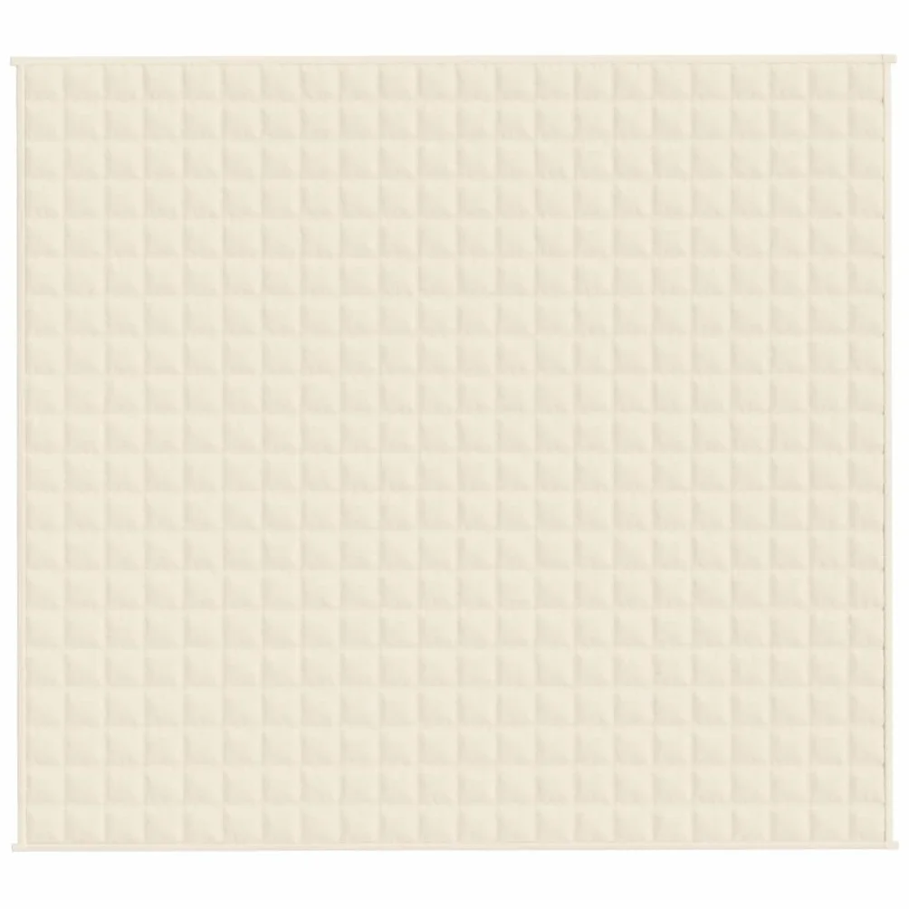 vidaXL Koc obciążeniowy, kremowy, 200x220 cm, 13 kg, tkanina, kołderka obciążeniowa, koc obciążeniowy, kolderka obciazeniowa, koldra obciążeniowa