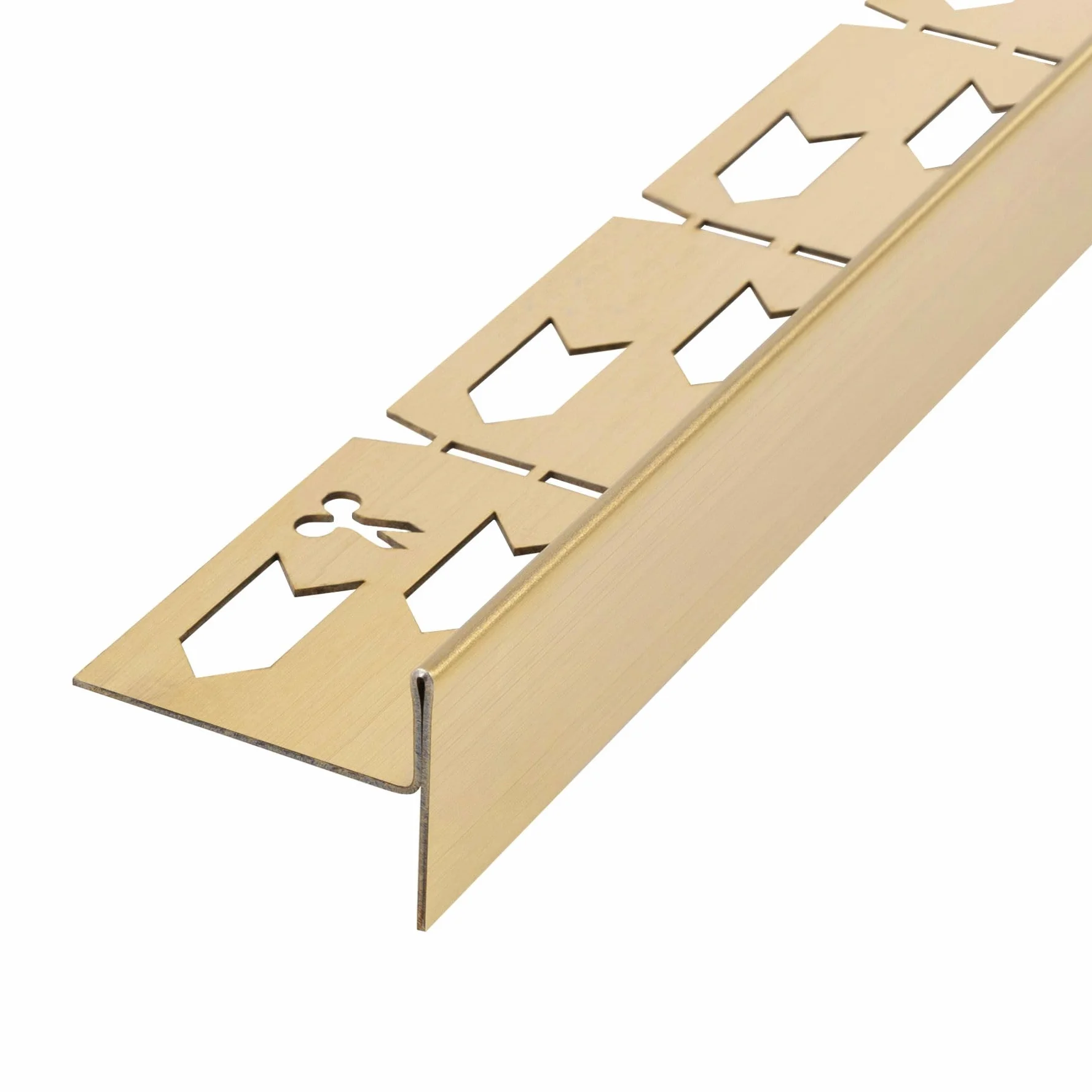 Rea 100cm Prawa Listwa spadkowa do brodzika Złota Szczotkowana, Wykonana z wysokiej jakości metalu - 100X3,7X2,2CM