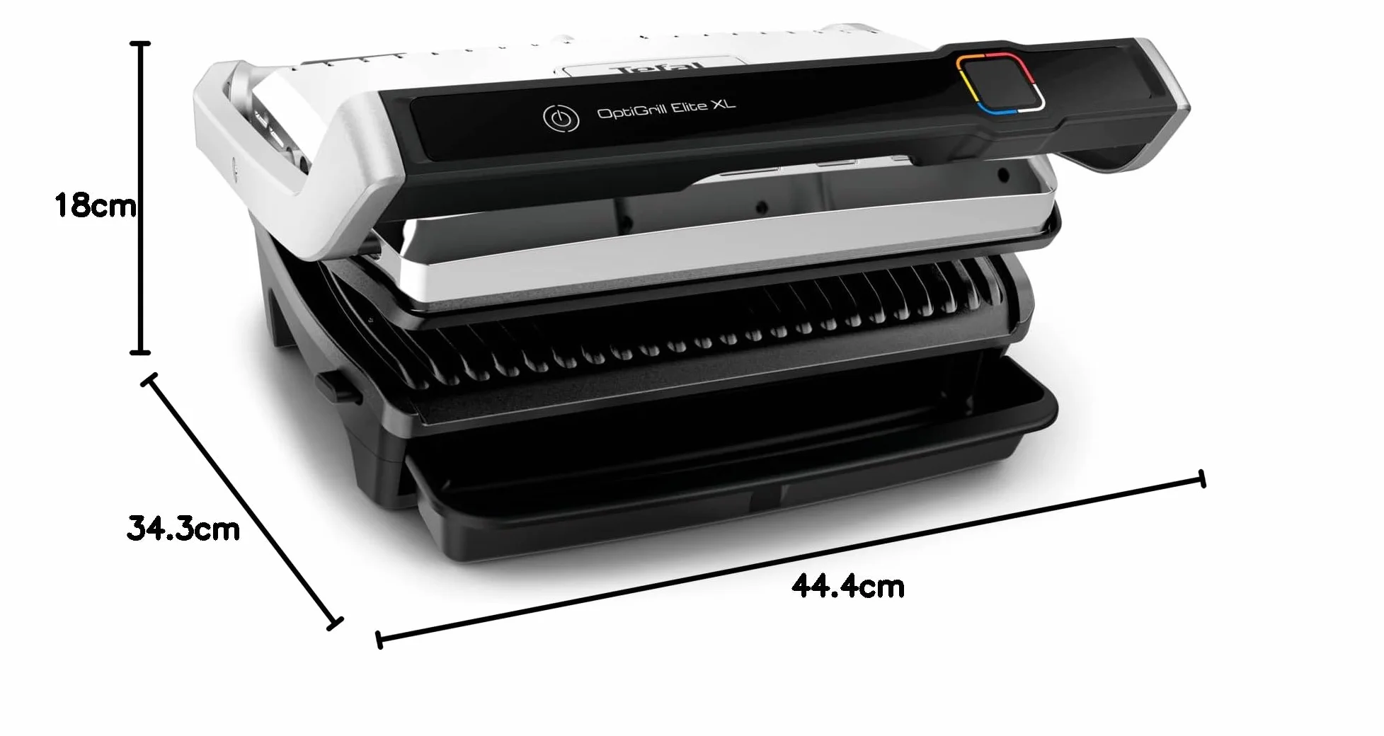 Tefal Gc760D Grill, Szary/Czarny, ‎44,4 x 34,3 x 18 cm; 7,2 kg