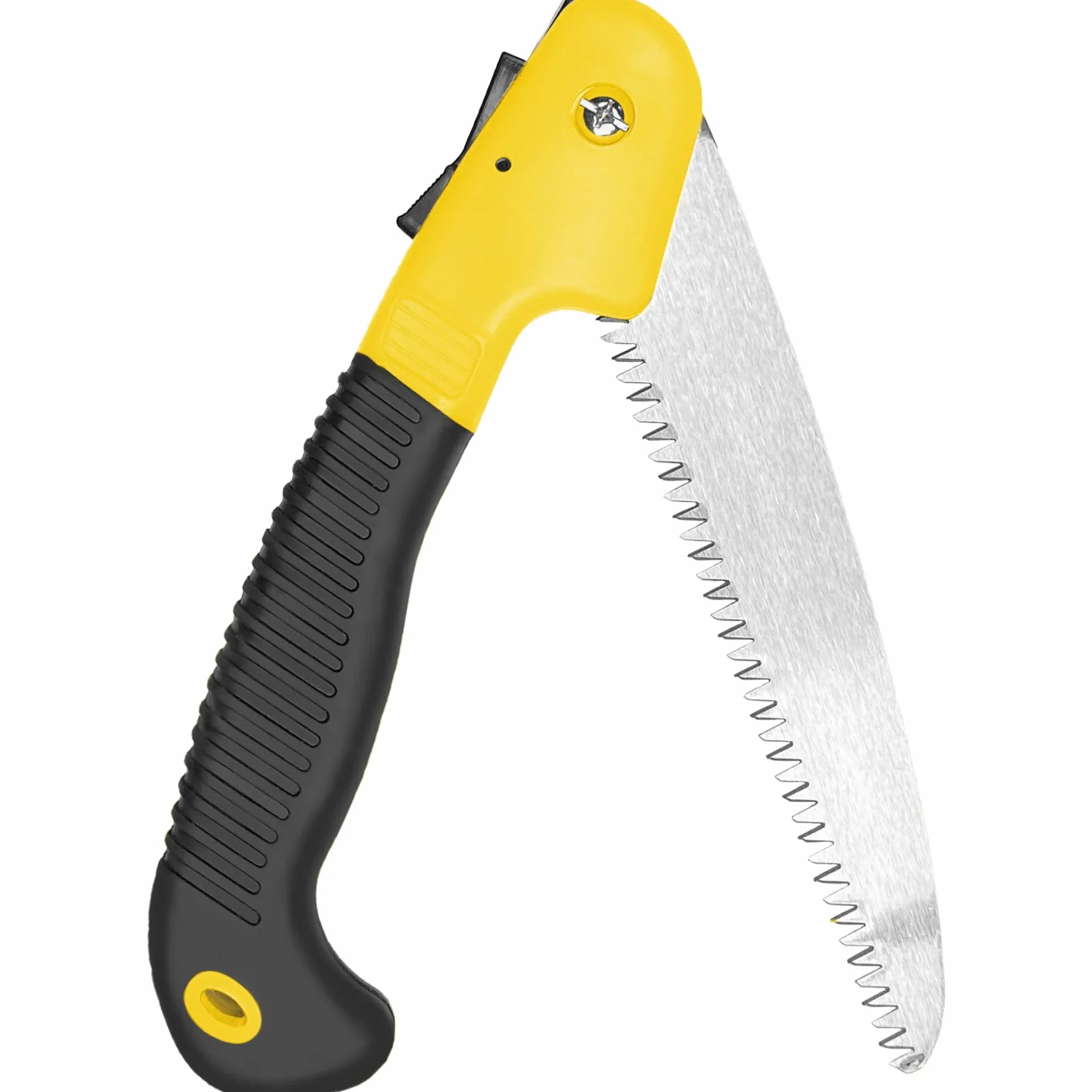 Newaner Piła do gałęzi, piła ręczna, outdoorowa piła składana o długości 18 cm, brzeszczot ze stali, piła do naprawy ogrodów tarasowych, na kemping, składana piła 39 cm (żółta)