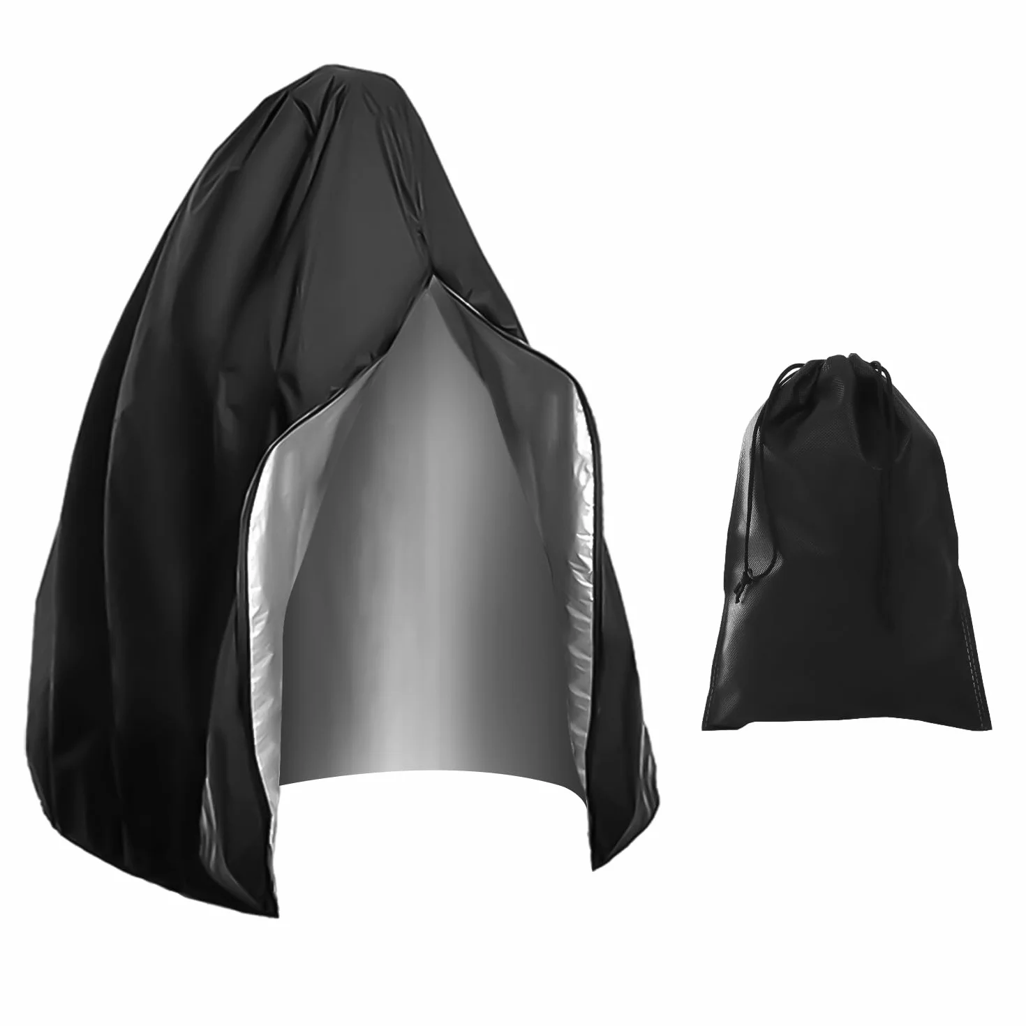 1 czarny pokrowiec na krzesło 210D, 1 torba do przechowywania, wiszący pokrowiec na krzesło ogrodowe, Heavy Duty, wiszący, wodoszczelny pokrowiec na krzesło na huśtawkę outdoorową (190 x 115 cm