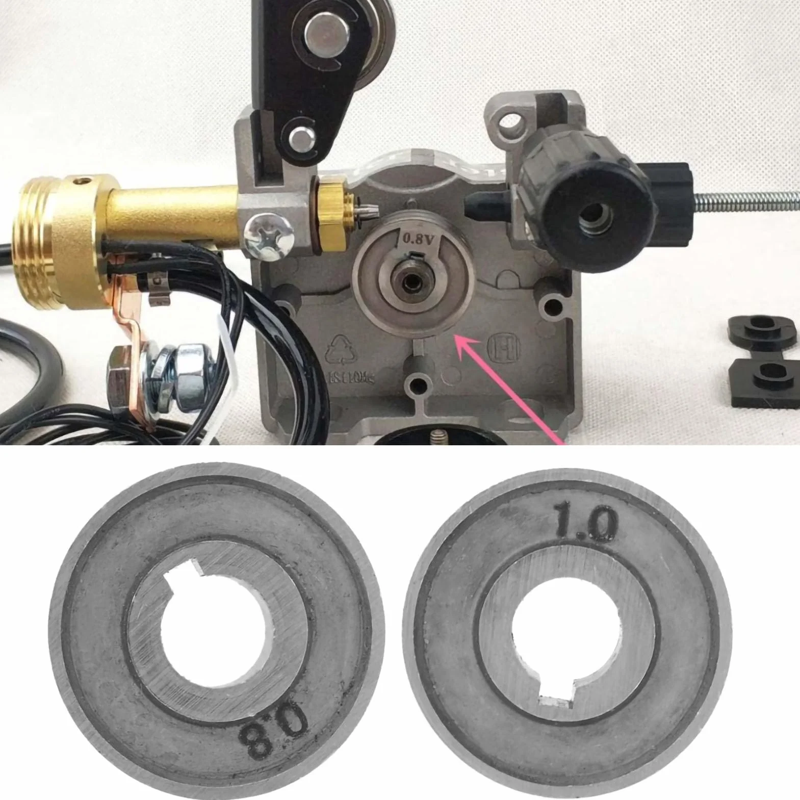 Koło Podające Drut Spawalniczy, Nacisk Koła Podającego Drut 0,8-1,0/1,2/1,4/1,6 Mm Koło Prowadzące Drut Spawalniczy 30 X 10 X 10 Mm, Sprzęt do Spawania łukowego (0,8-1,0 mm)