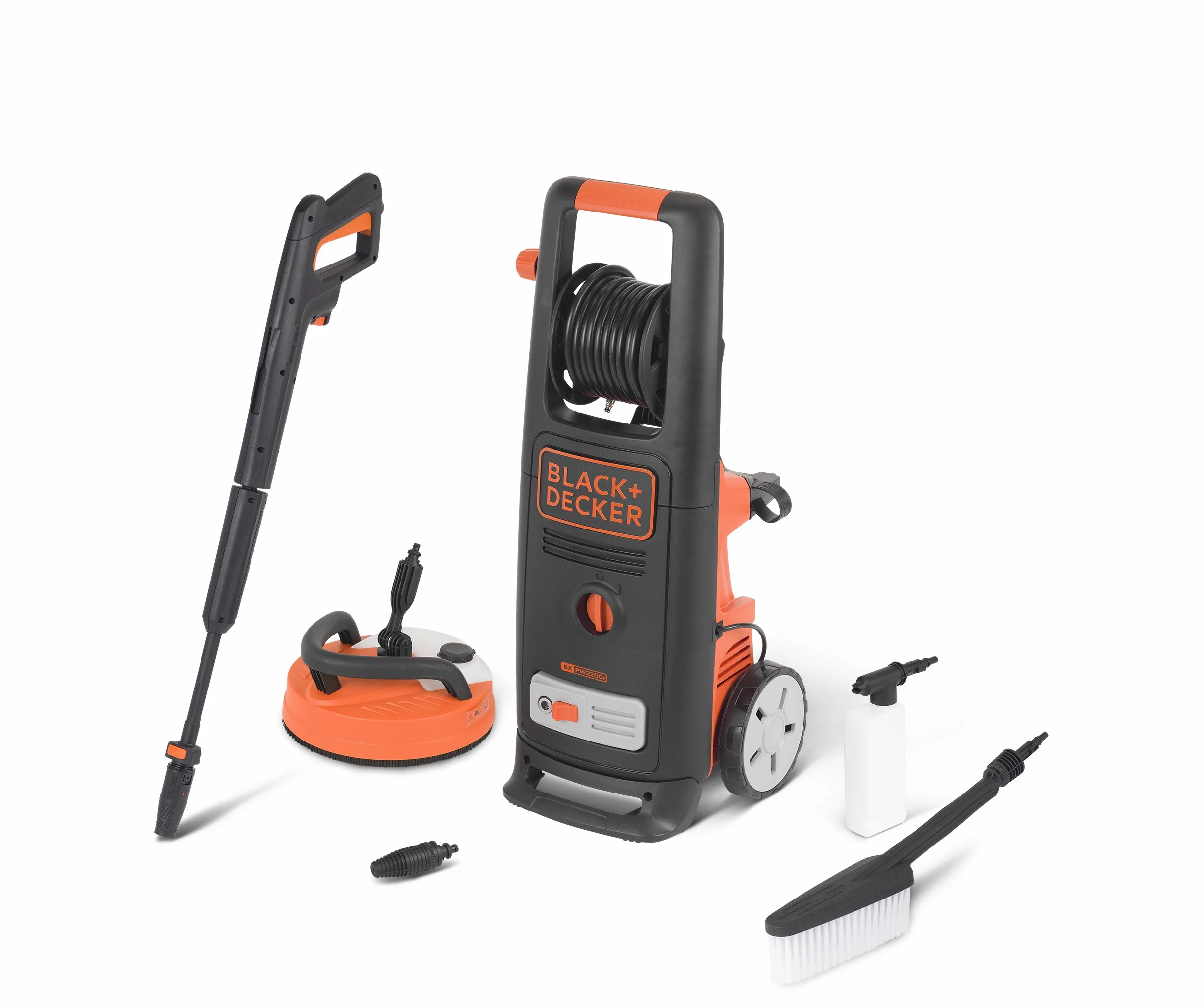 Black+Decker Bxpw2200Pe Myjka Wysokociśnieniowa, Czarny/Pomarańczowy, 2200 W