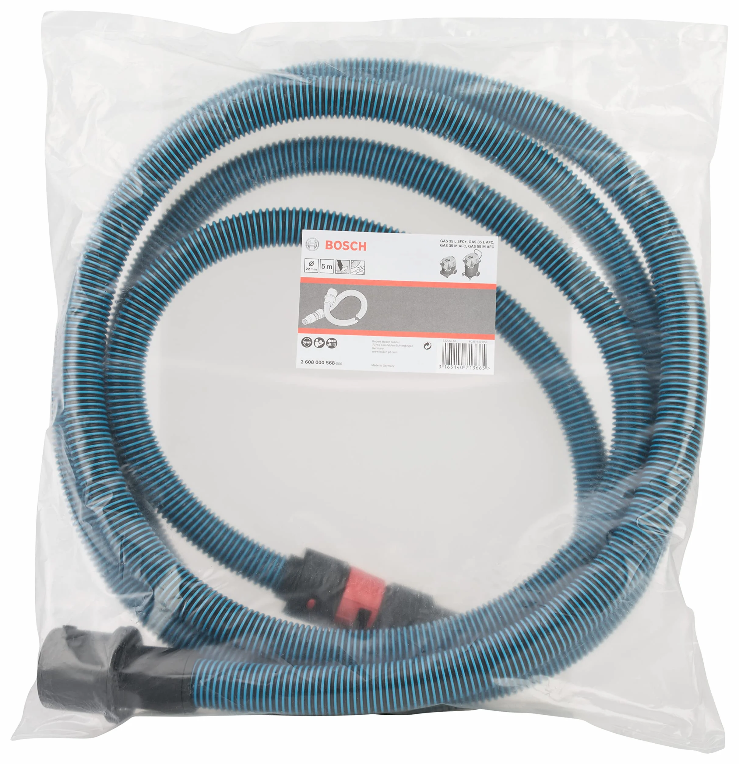 Bosch Profesional WĄŻ DO GAS Z ADAPTEREM Ø22MM, 5M A/STAT