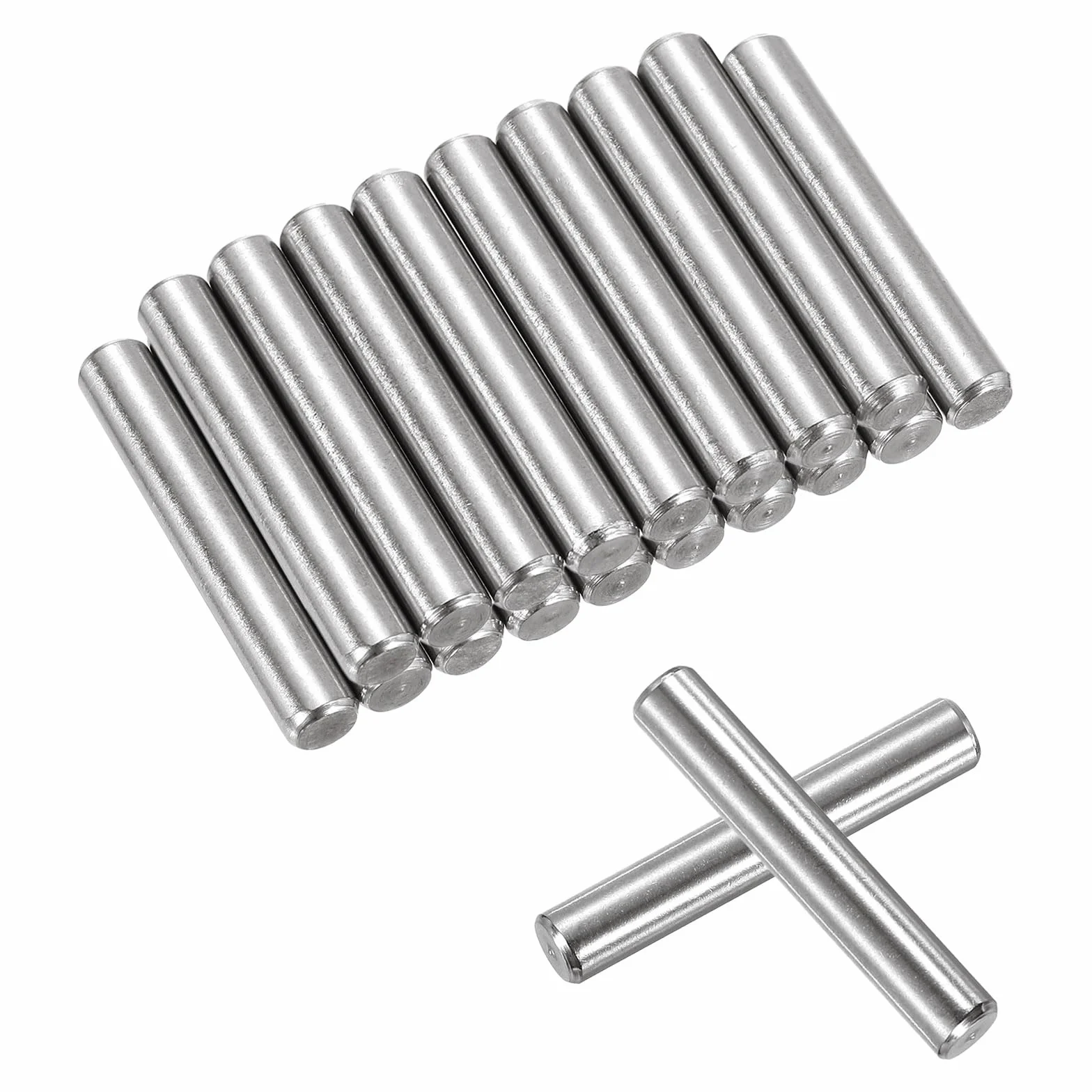QUARKZMAN 25 szt. 5 mm x 30 mm szpilki do półek, kołki do półek, regulowane szpilki do półek, srebrne elementy mocujące ze stali nierdzewnej (0,19 x 1,18 cala)