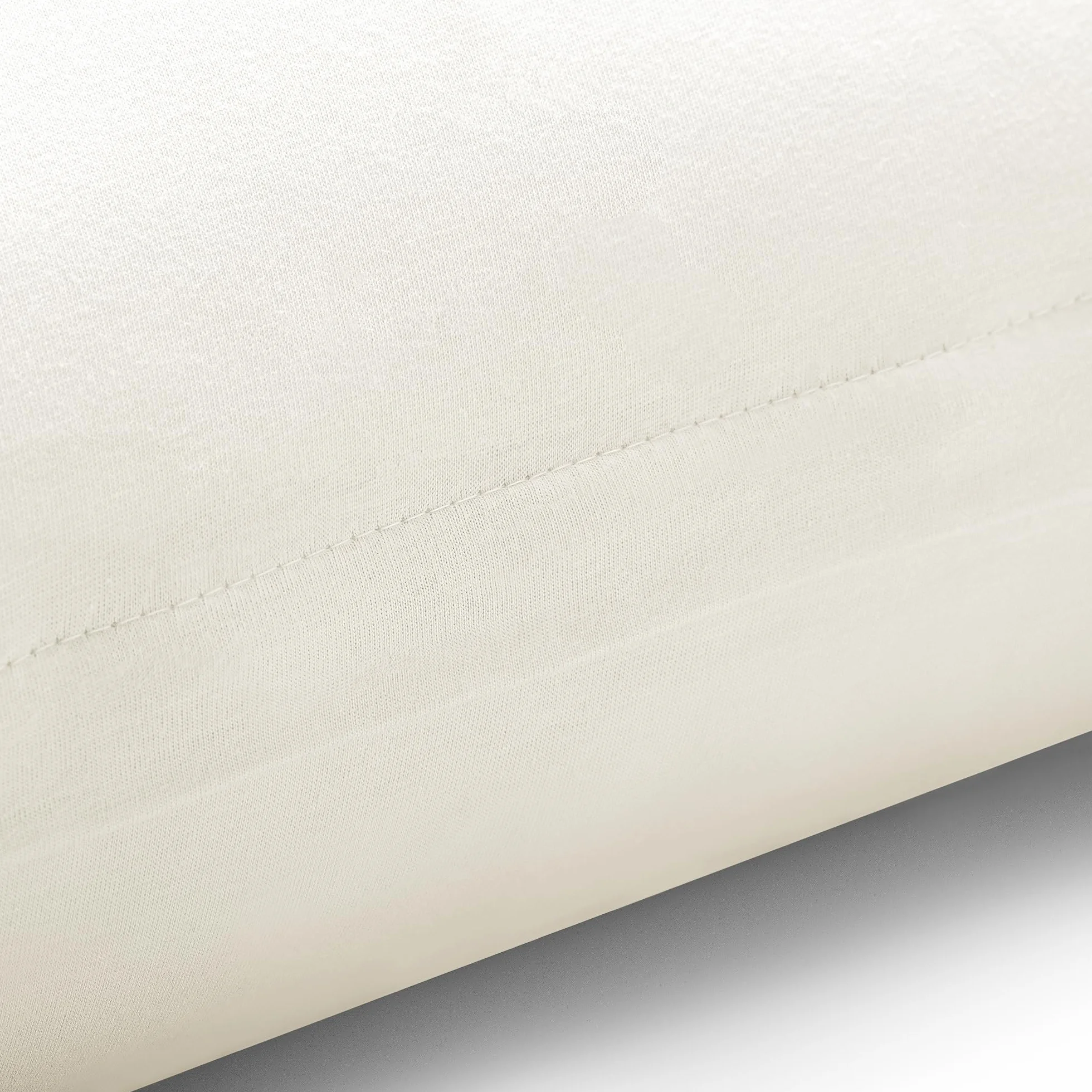 DecoKing 2 poszewki na poduszki 50 x 60 cm Jersey 100% bawełna czesana zamek błyskawiczny Ecru kość słoniowa bursztyn