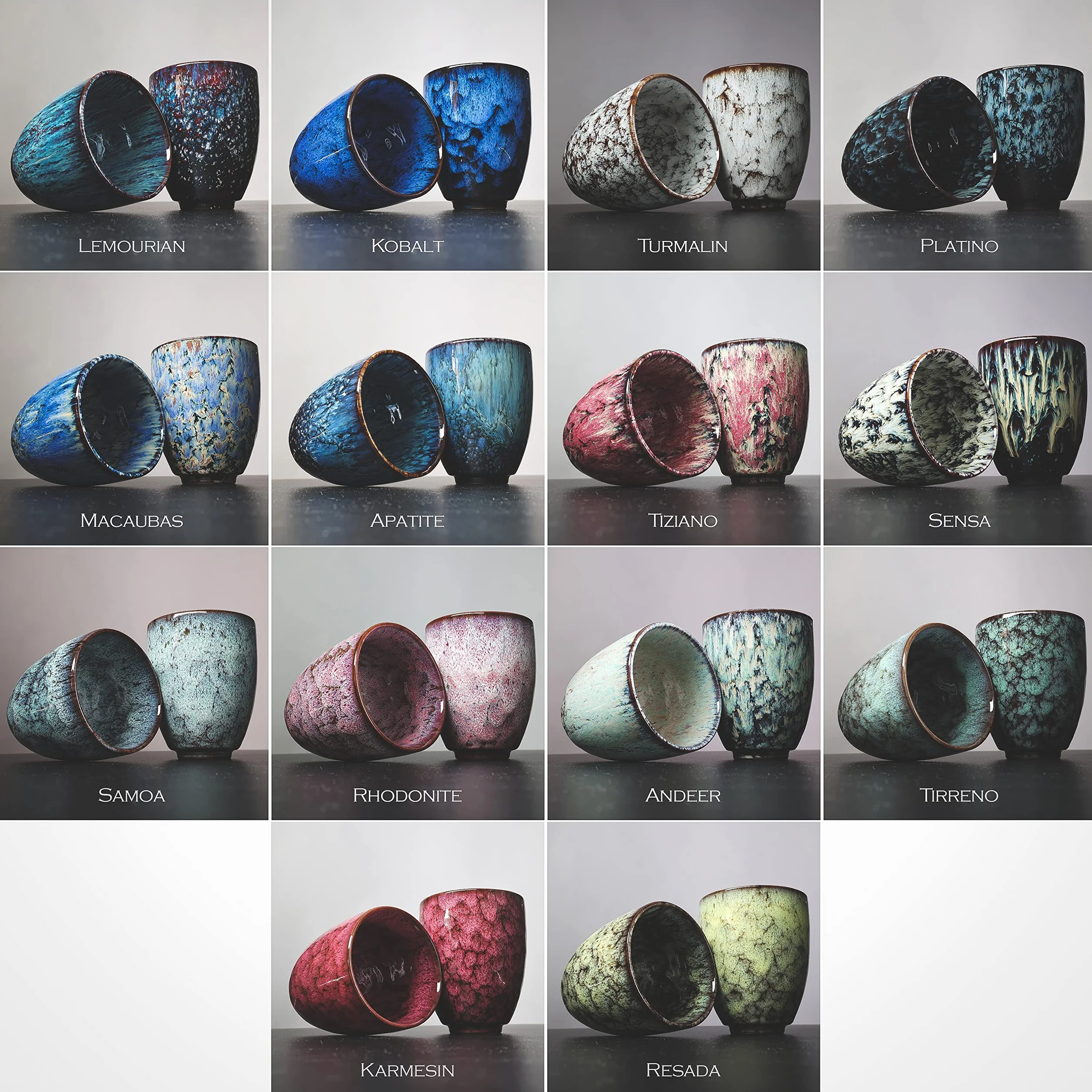 Ganzoo ceramiczny kubek grubościenny 200 ml 7 mm zestaw 2 szt. średnica 65 mm wysokość 92 mm