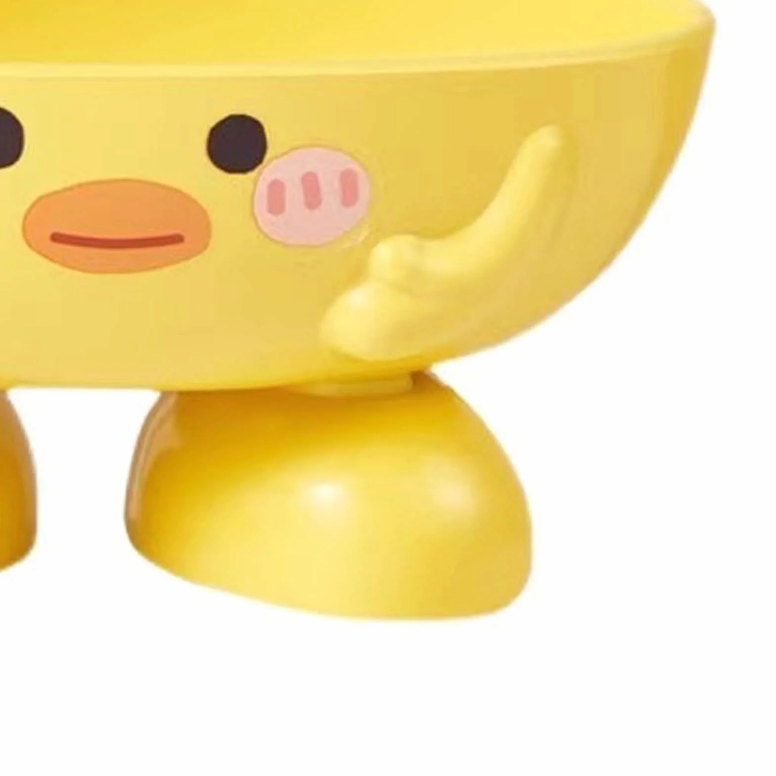 Mydelniczka w kształcie zwierzęcej kaczki, plastikowe pudełko na mydło, urocza mydelniczka w kształcie kaczki z otworami odpływowymi, ulepszony design i powiększona podstawa dla dzieci
