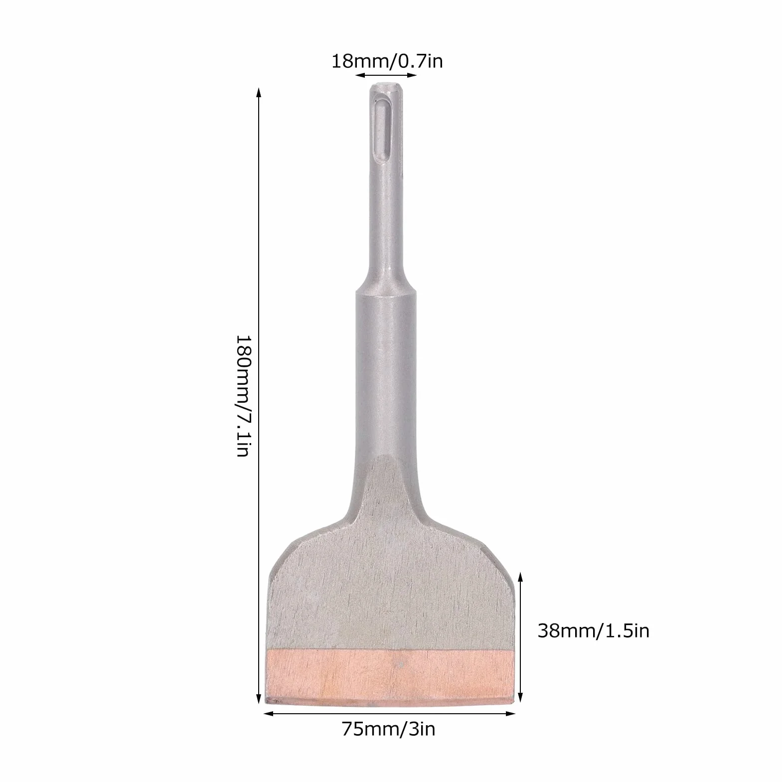 Dłuto do Płytek Młotkowych, Skrobak do Podłóg Narzędzie do ścian Betonowych Płaski Młotek Dłuto do ściany łopaty, Wiercenie Zwykłego Kamienia, Dłuta