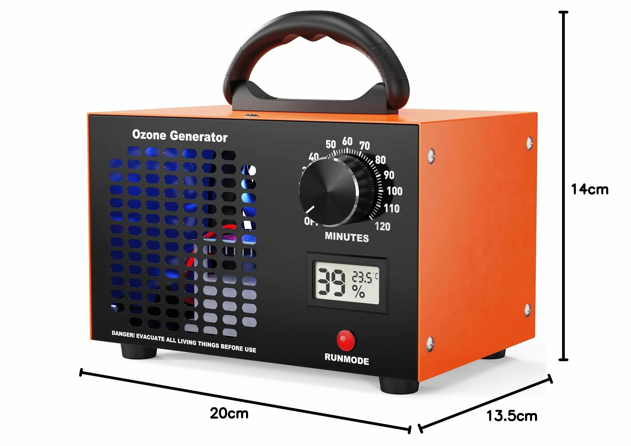 Ozonator O3 Generator Ozonu 60 000 mg/h Timer 120 min Wyświetlacz