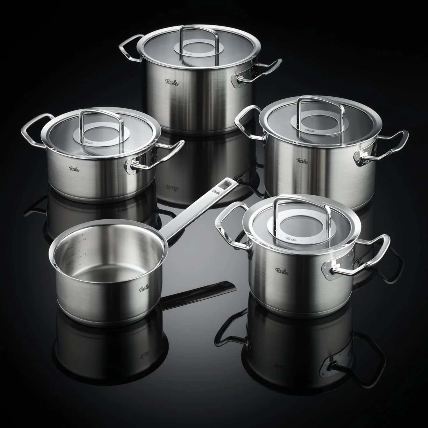 Fissler Zestaw Garnków Srebrny 5 elementów