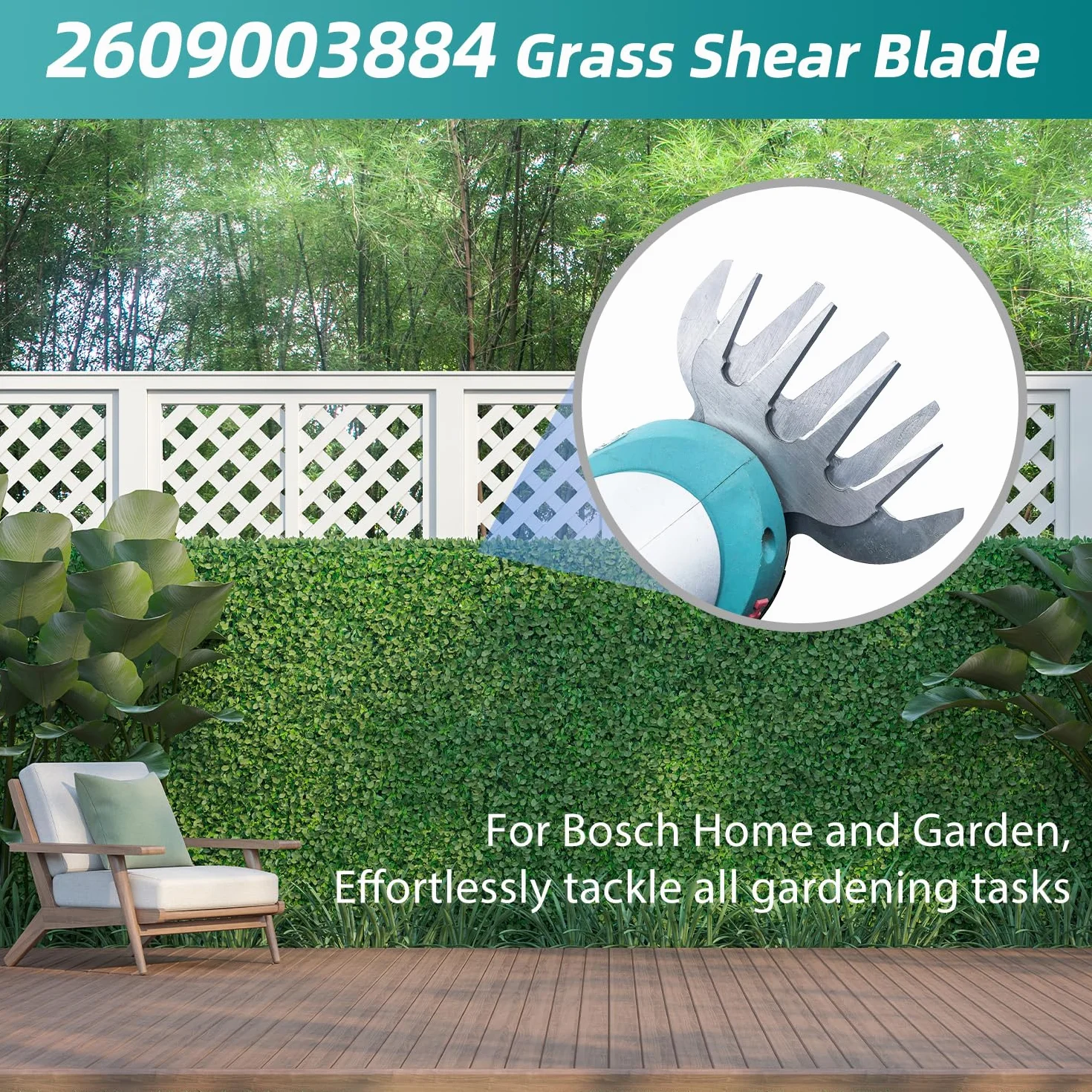 deawater 1 szt. 2609003884 80 mm ostrze do nożyc do trawy 7,2 AGS 10,8 LI do Bosch Home and Garden