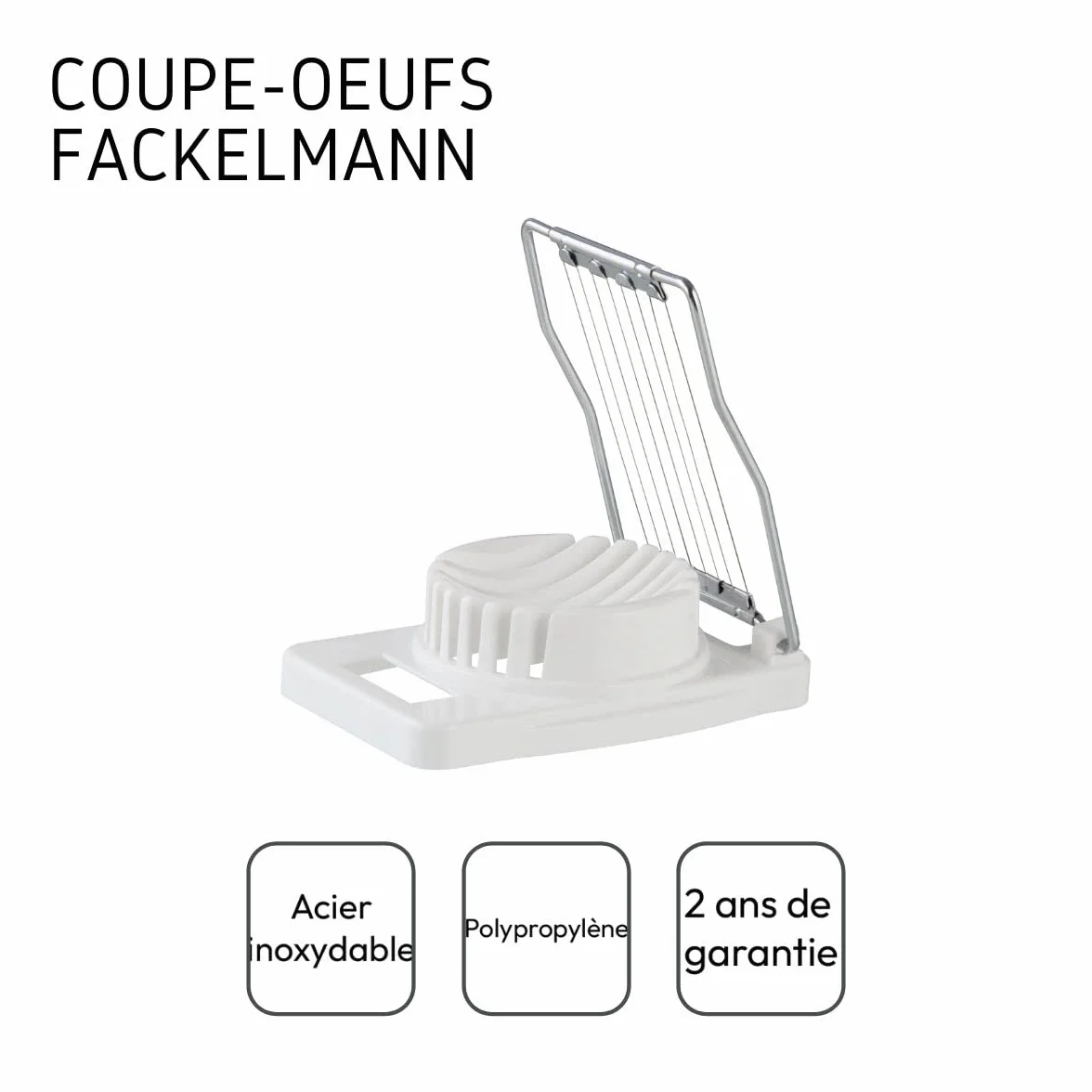 Fackelmann Krajalnica do Jajek 11 x 8 x 3 cm Srebrny Biały