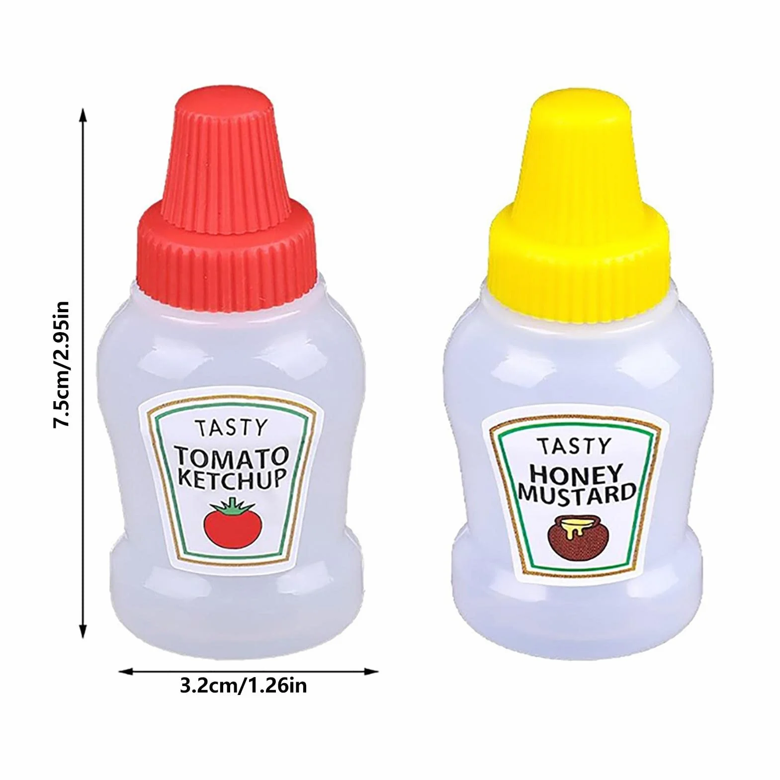 Butelki zaciskowe ketchup 25 ml 2 sztuki przenośny pojemnik na sos