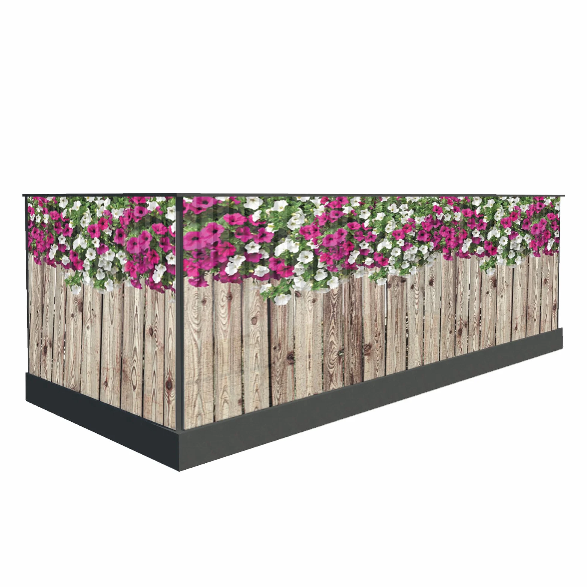 Osłona balkonowa na balkon, 100 cm wysokości lub na inną ochronę przed wiatrem, osłona balkonu, mata prywatności, zadaszenie tarasu (500 x 100 cm, wzór 26)