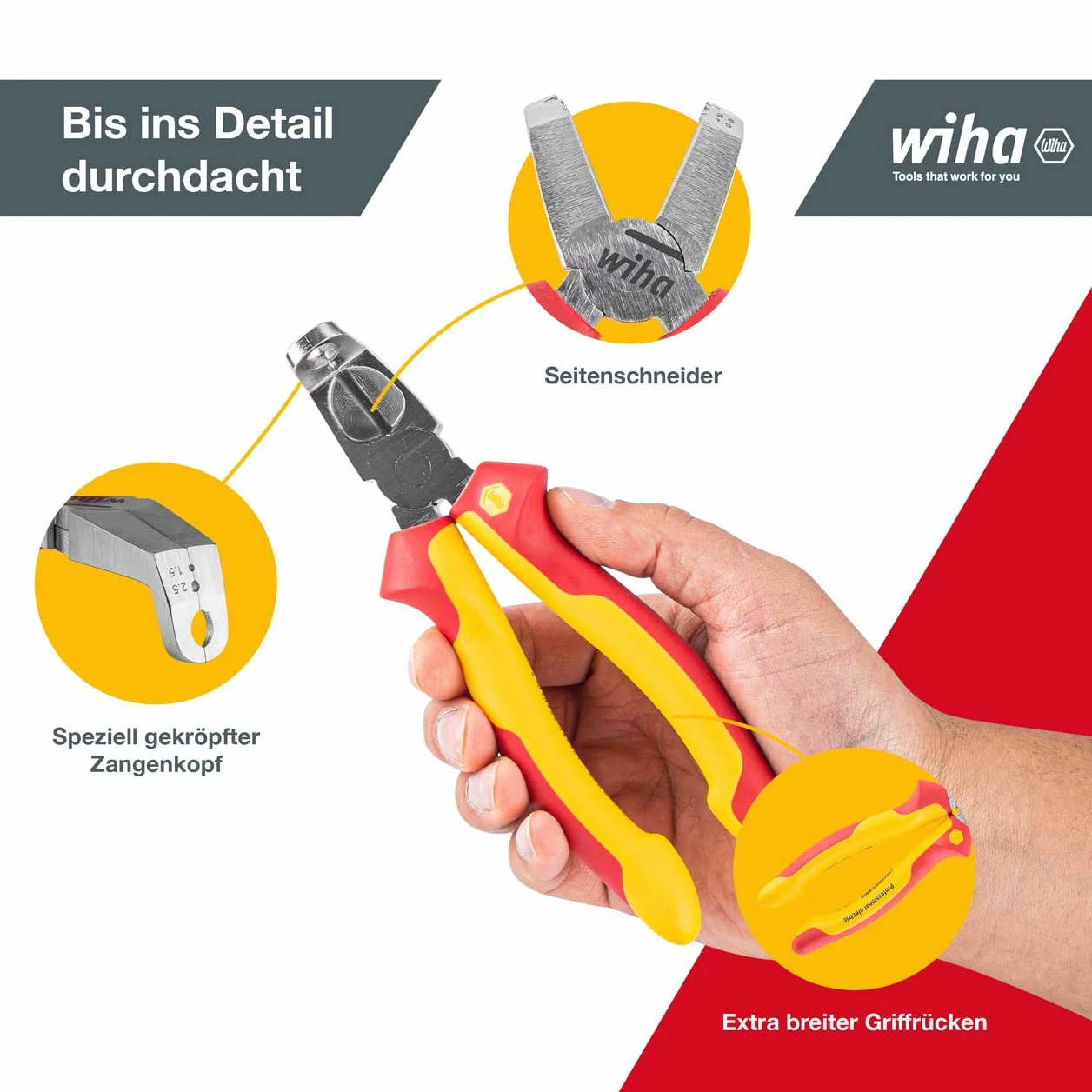 Wiha Alicates TriCut Professional Electric 170 mm, 7” (38552)