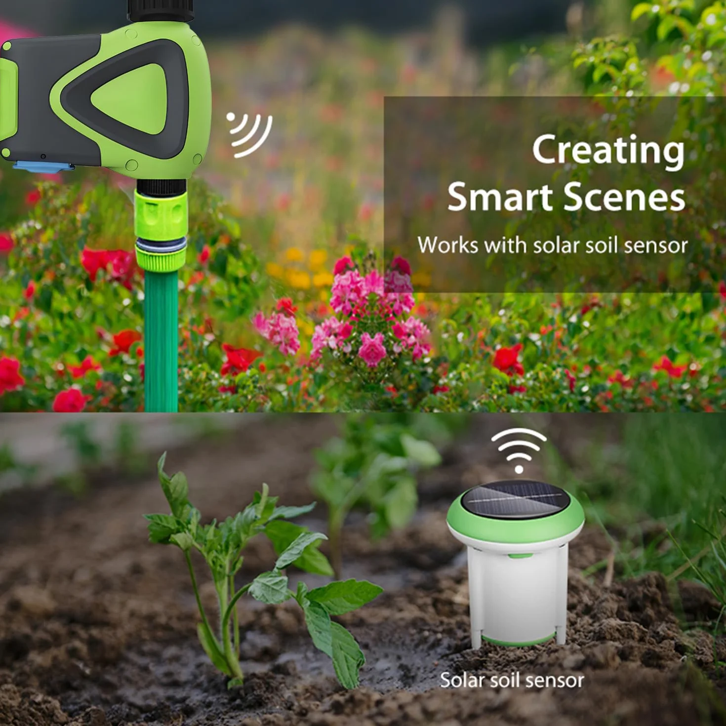 Komputer nawadniający Wi-Fi: inteligentny timer nawadniania z aplikacją Tuya, opóźnienie deszczu, automatyczny timer podlewania do ogrodu, na balkon, kompatybilny z Alexa i Google Assistant