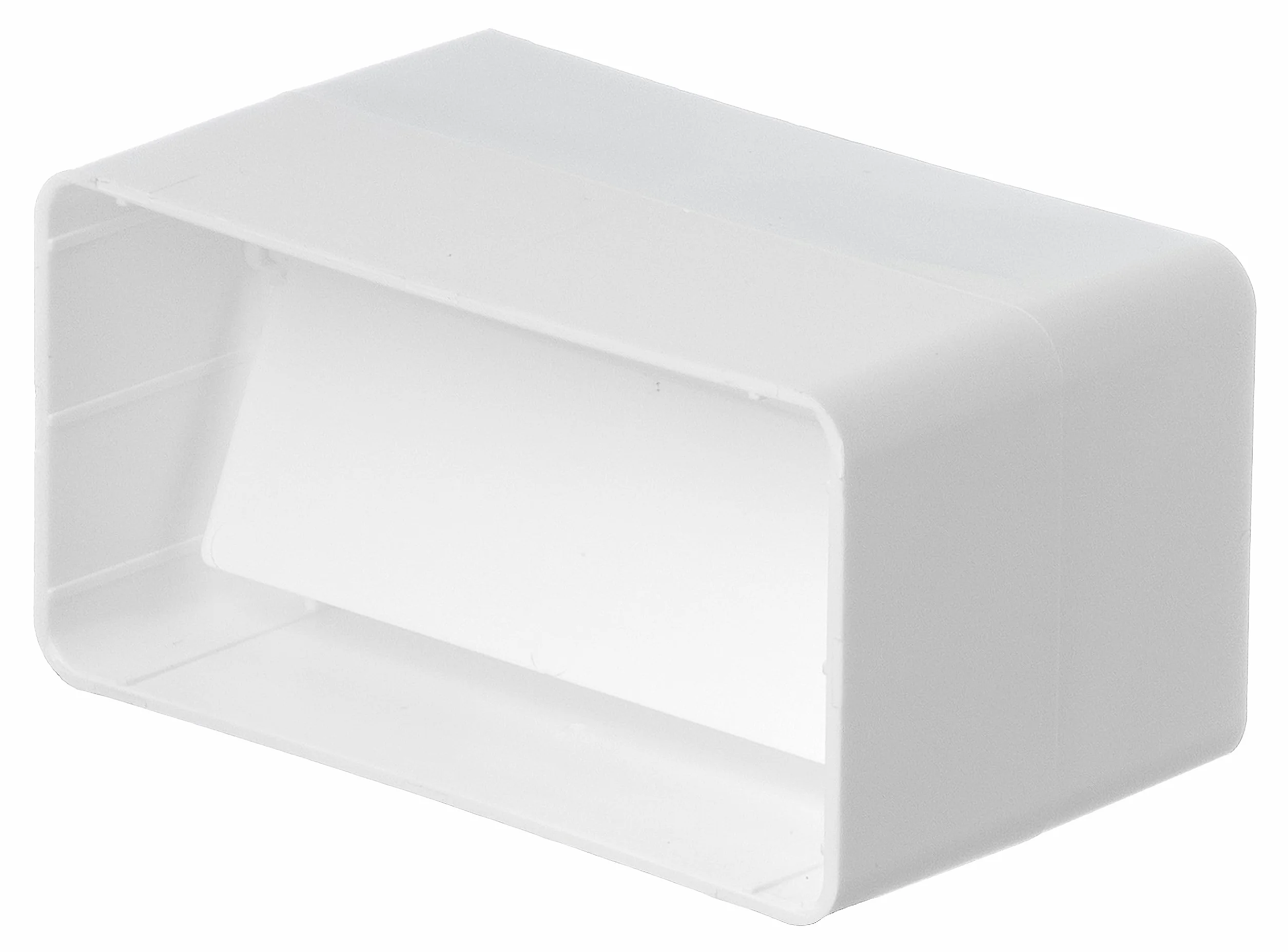 Steinberg14 Biały 220x55mm Łącznik kanalowy z zaworem zwrotnym, Płaski łącznik kanałowy z zaworem zwrotnym