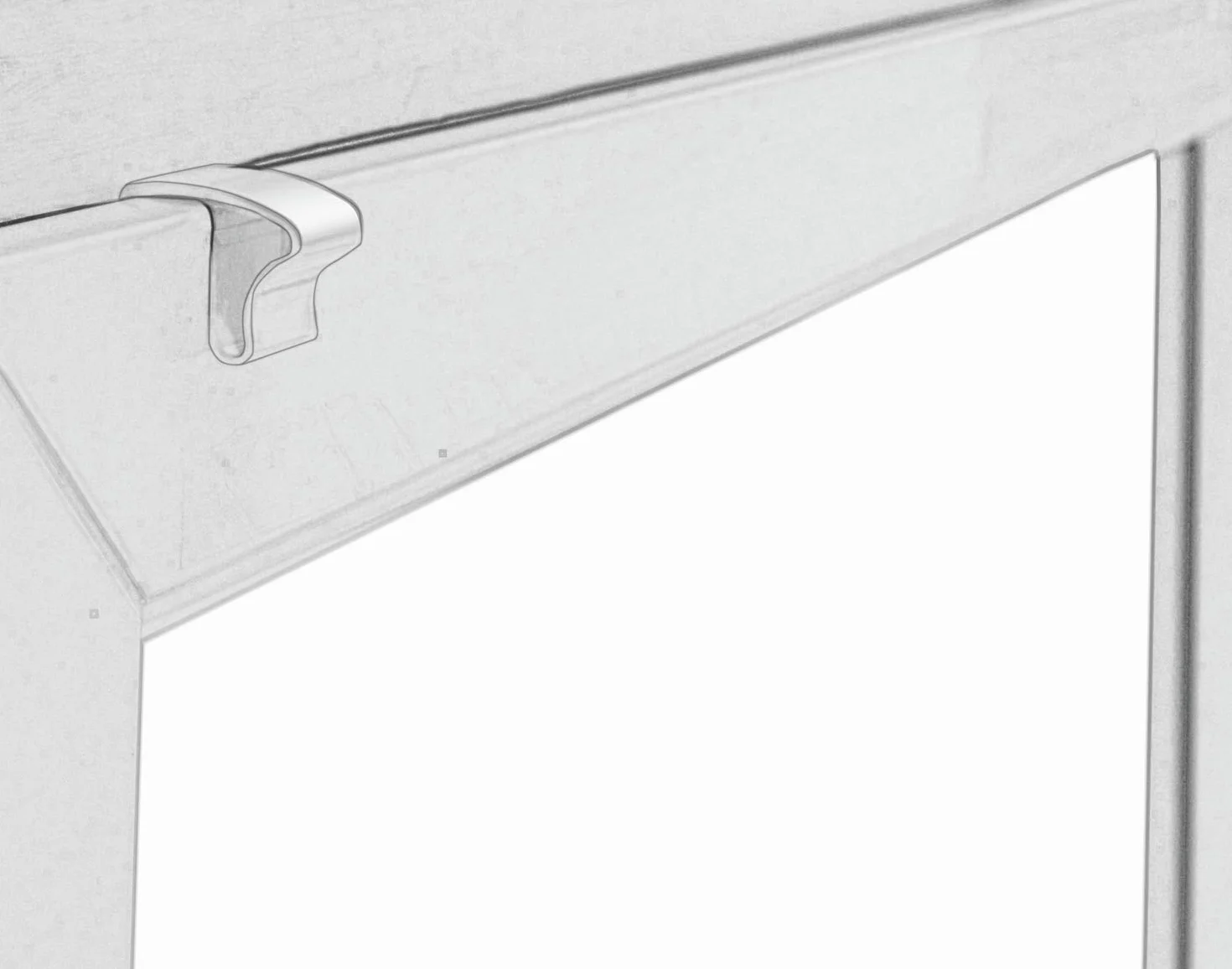 GARDINIA Uniwersalny uchwyt zaciskowy do żaluzji aluminiowych, 6 szt., Montaż bez śrub i wiercenia, Biały, Tworzywo sztuczne