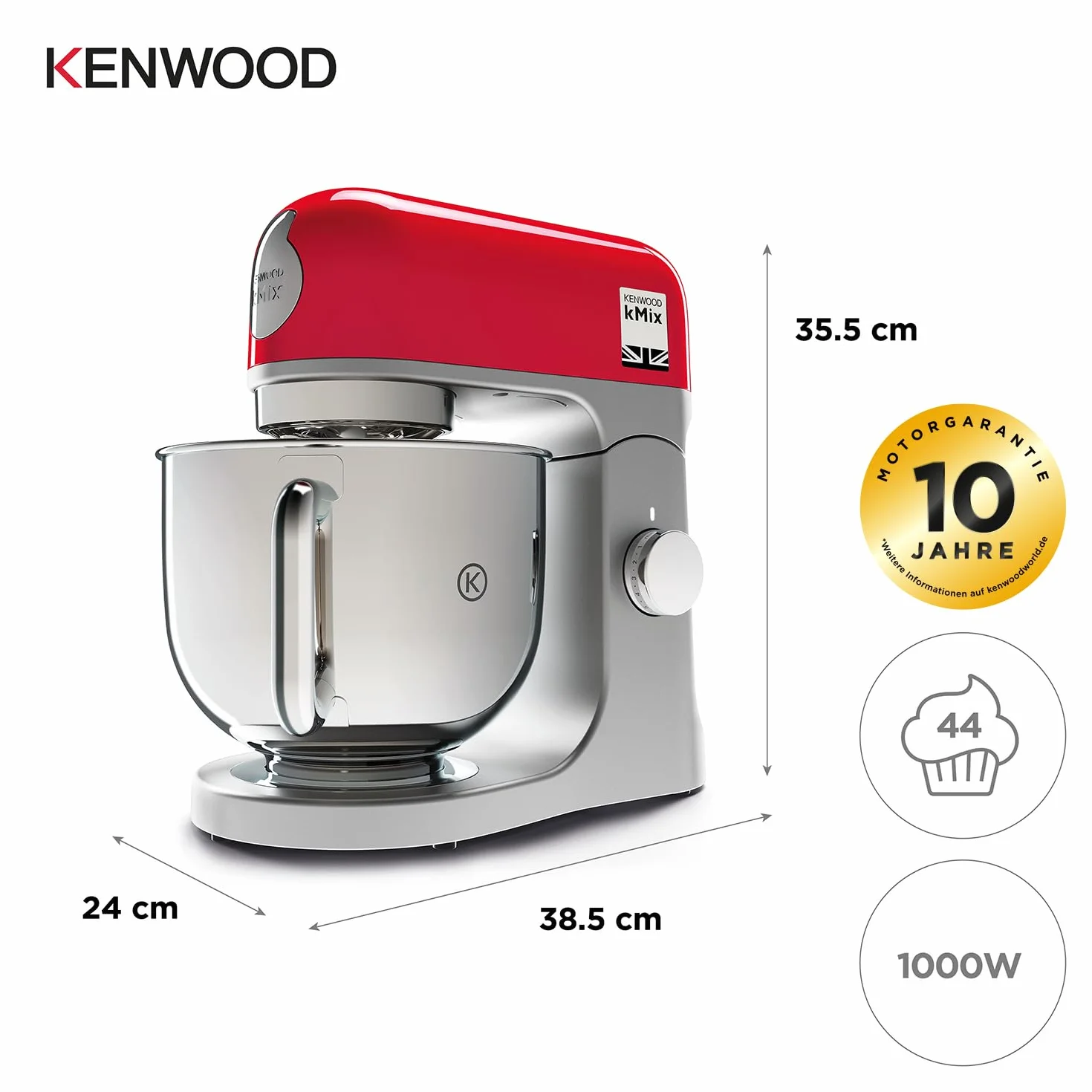 Kenwood Robot, Czerwony, 385 x 240 x 355 mm