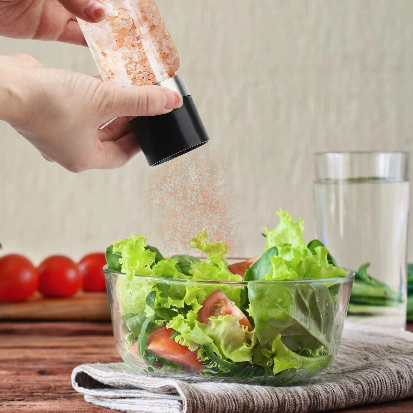 Zestaw 2 regulowanych młynków do soli i pieprzu ceramicznych 120 ml