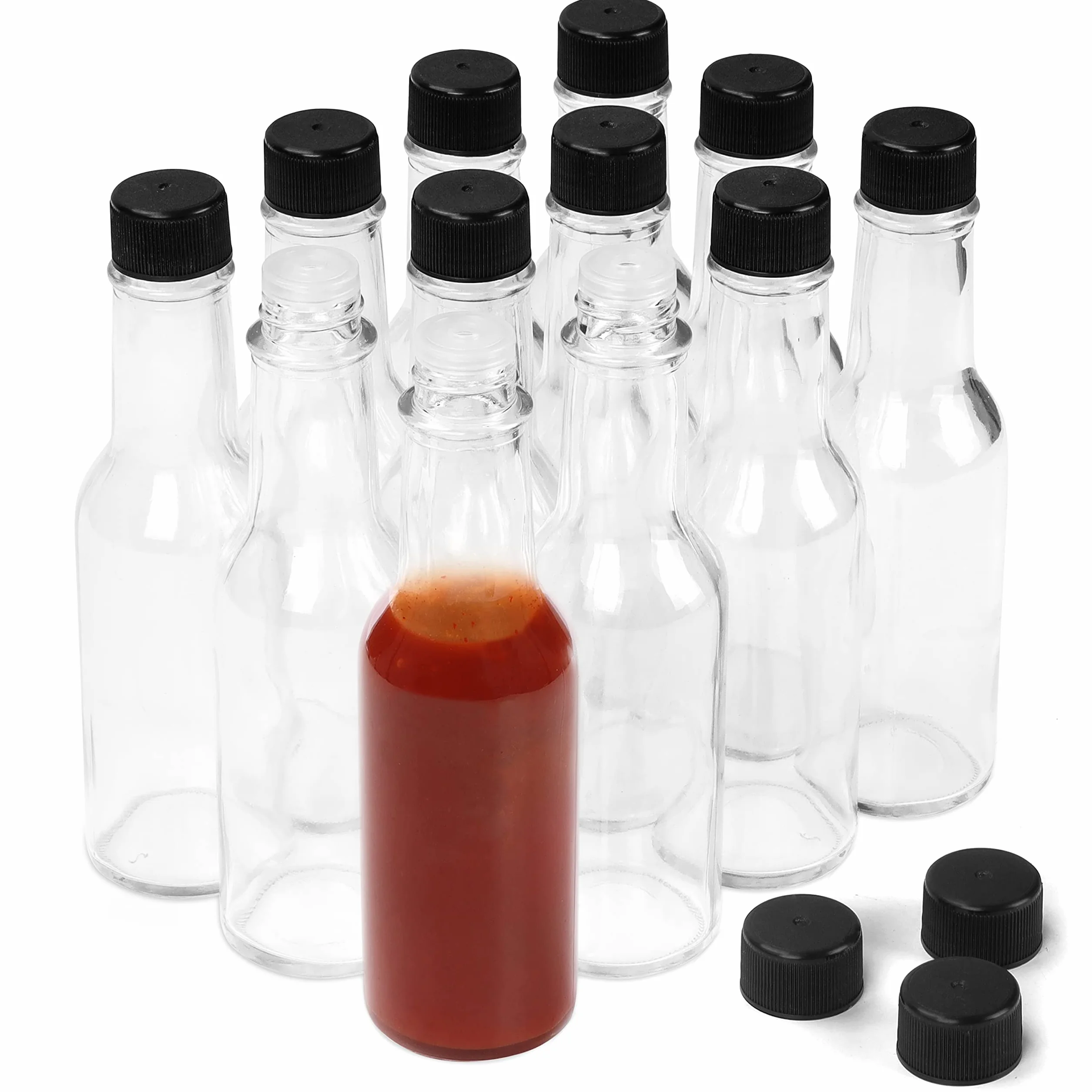 BELLE VOUS Szklane butelki do napełniania 150 ml 12 sztuk zakręcane