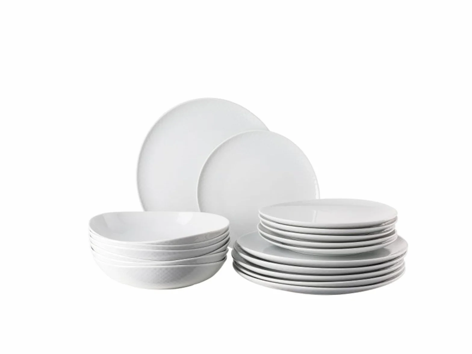 Rosenthal Junto biały zestaw naczyń 18-częściowy dla 6 osób serwis kombi z porcelany