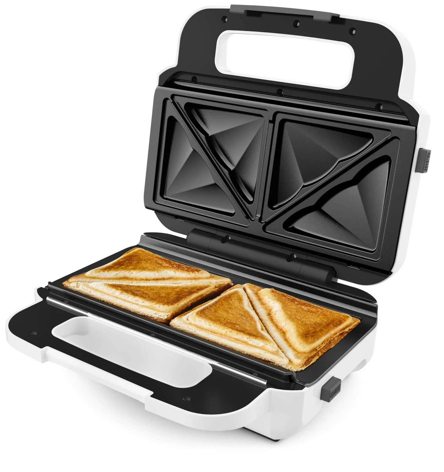 TEFAL SW7011 Snack XL Opiekacz do kanapek i gofrów, duża pojemność, 2 komplety płyt w zestawie, szybkie nagrzewanie, 850W, Możliwość przechowywania w pionie, Wielokolorowy