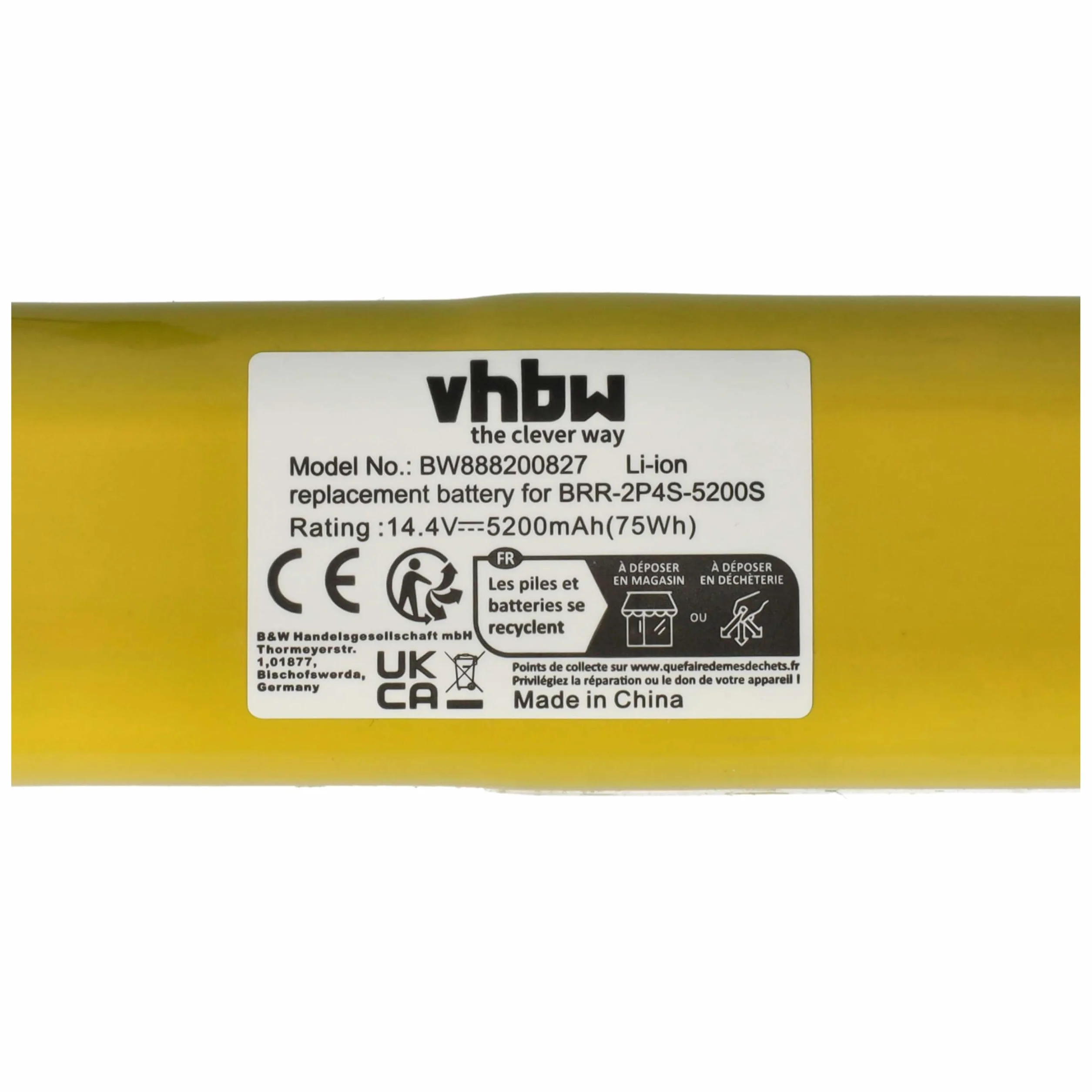 vhbw Akumulator kompatybilny z Dreame D9, D9 Pro, F9, L10 Pro, D10, D10 Plus, D10s, D9 Max, L10 Home Cleaner robot domowy (5200 mAh, 14,4 V, litowo-jonowy)