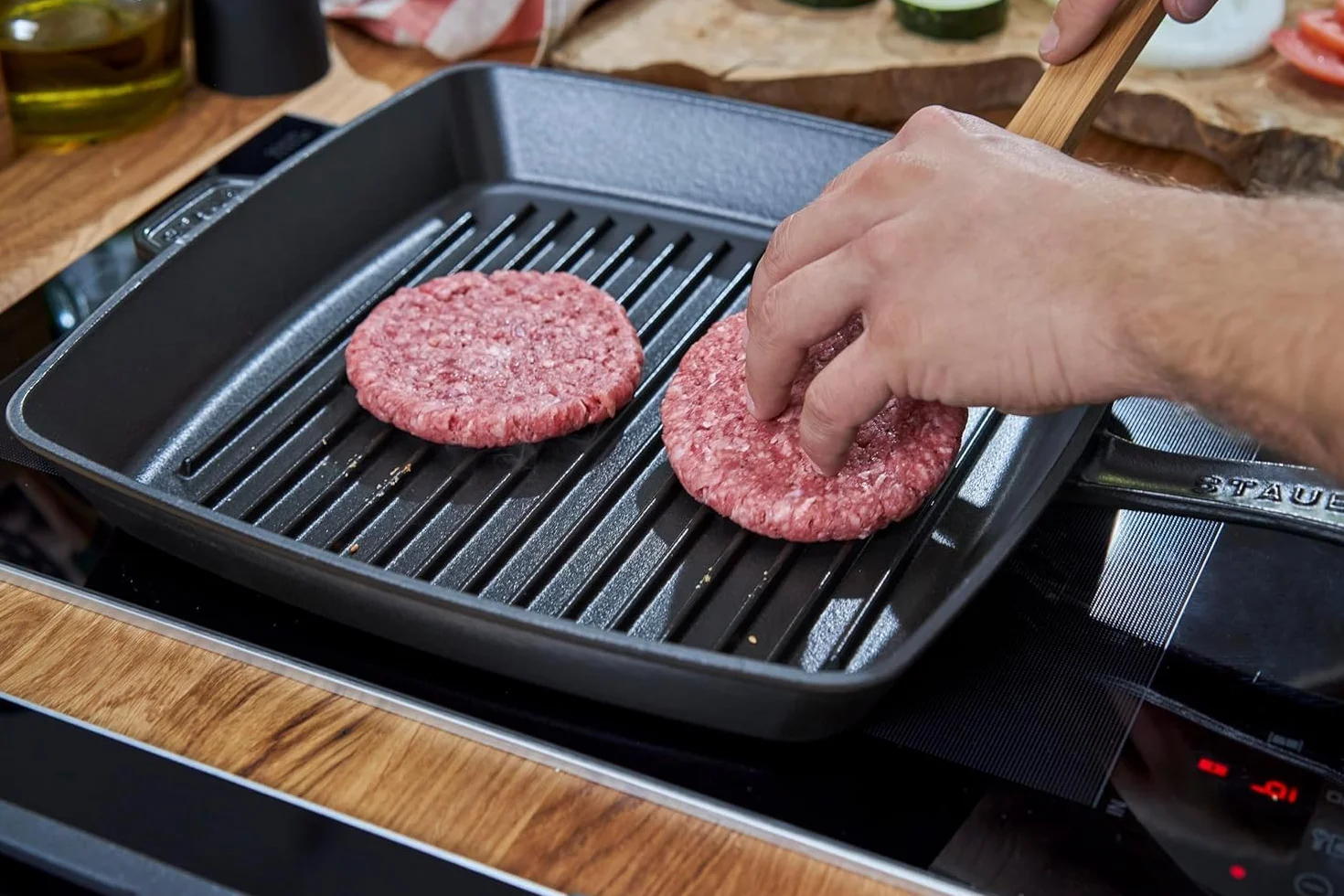 Grillpfanne 26 cm Schwarz, Amerikanische