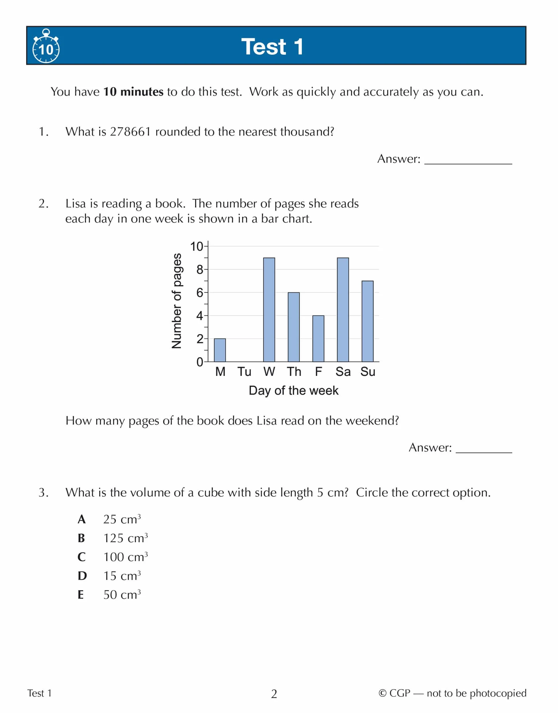 11+ GL 10-Minute Tests: Maths - Ages 10-11 Book 1 (with Online Edition)