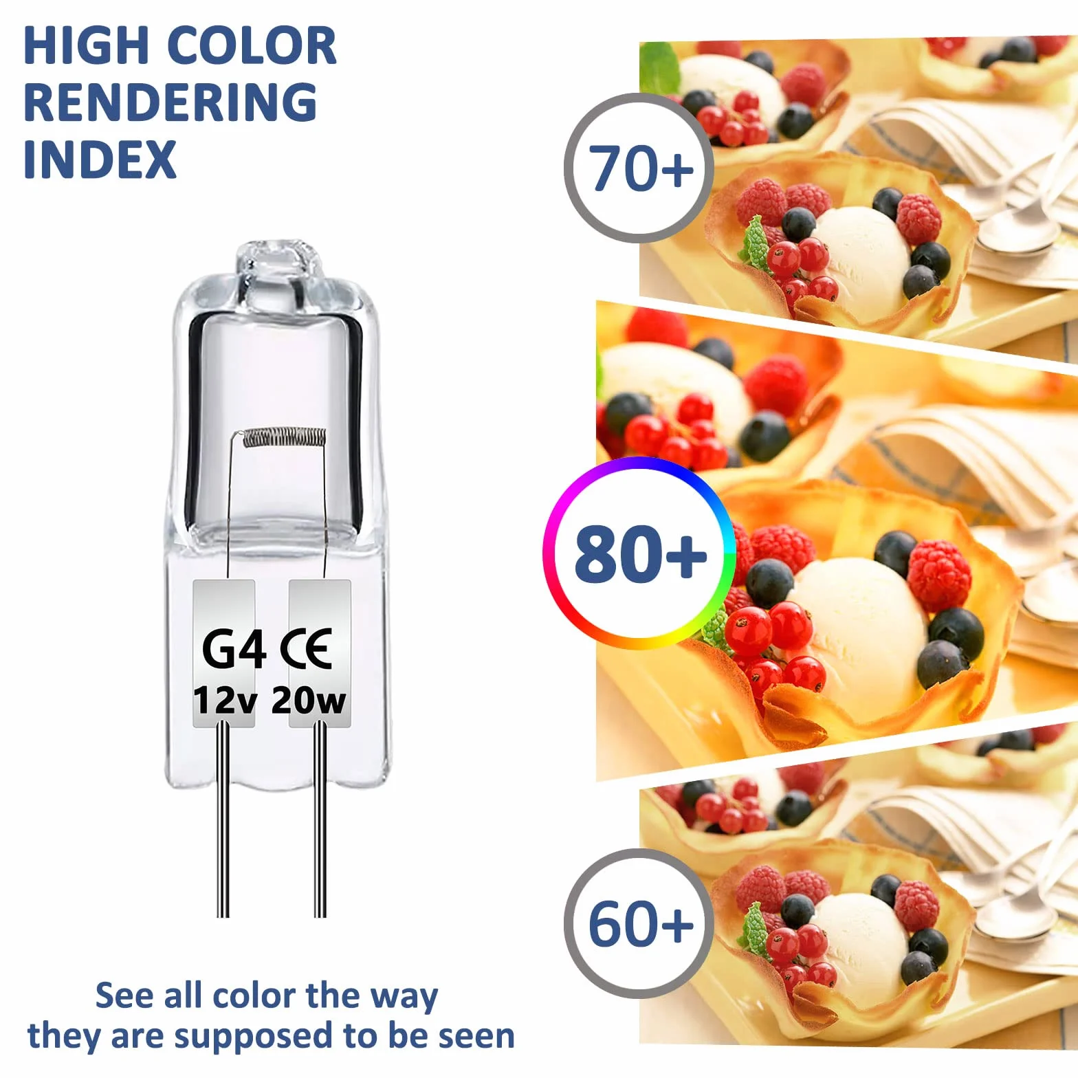Opakowanie 12 żarówek halogenowych G4 20 W 12 V ściemnialne, 2700K ciepła biel, 280 lm, G4 Pinowa lampa bazowa, żarówki halogenowe do lamp szafkowych, okapy wyciągowe, żyrandol