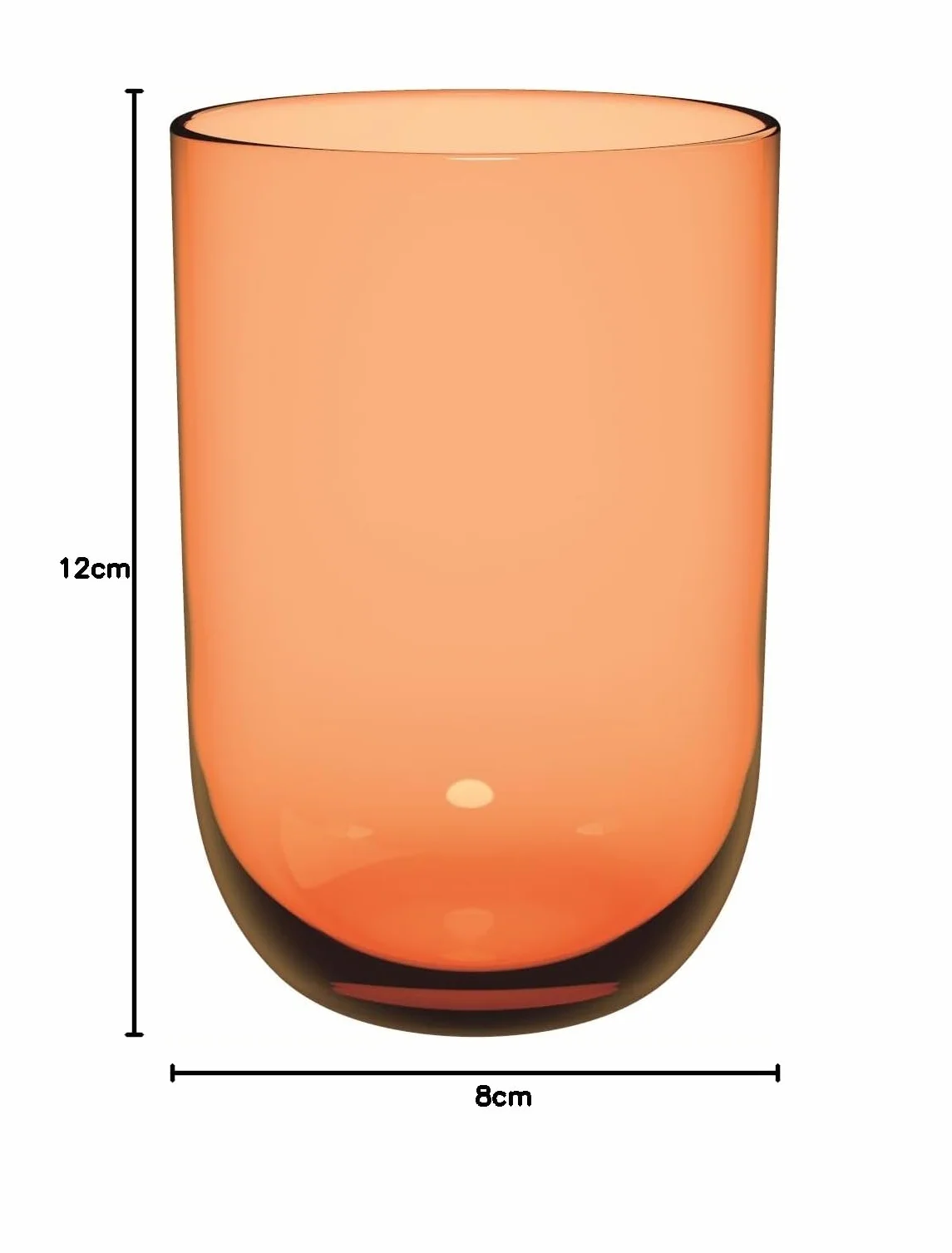 Villeroy & Boch – Like Apricot szklanka do long drinków zestaw 2-cz., szkło w kolorze pomarańczowym, pojemność 385 ml