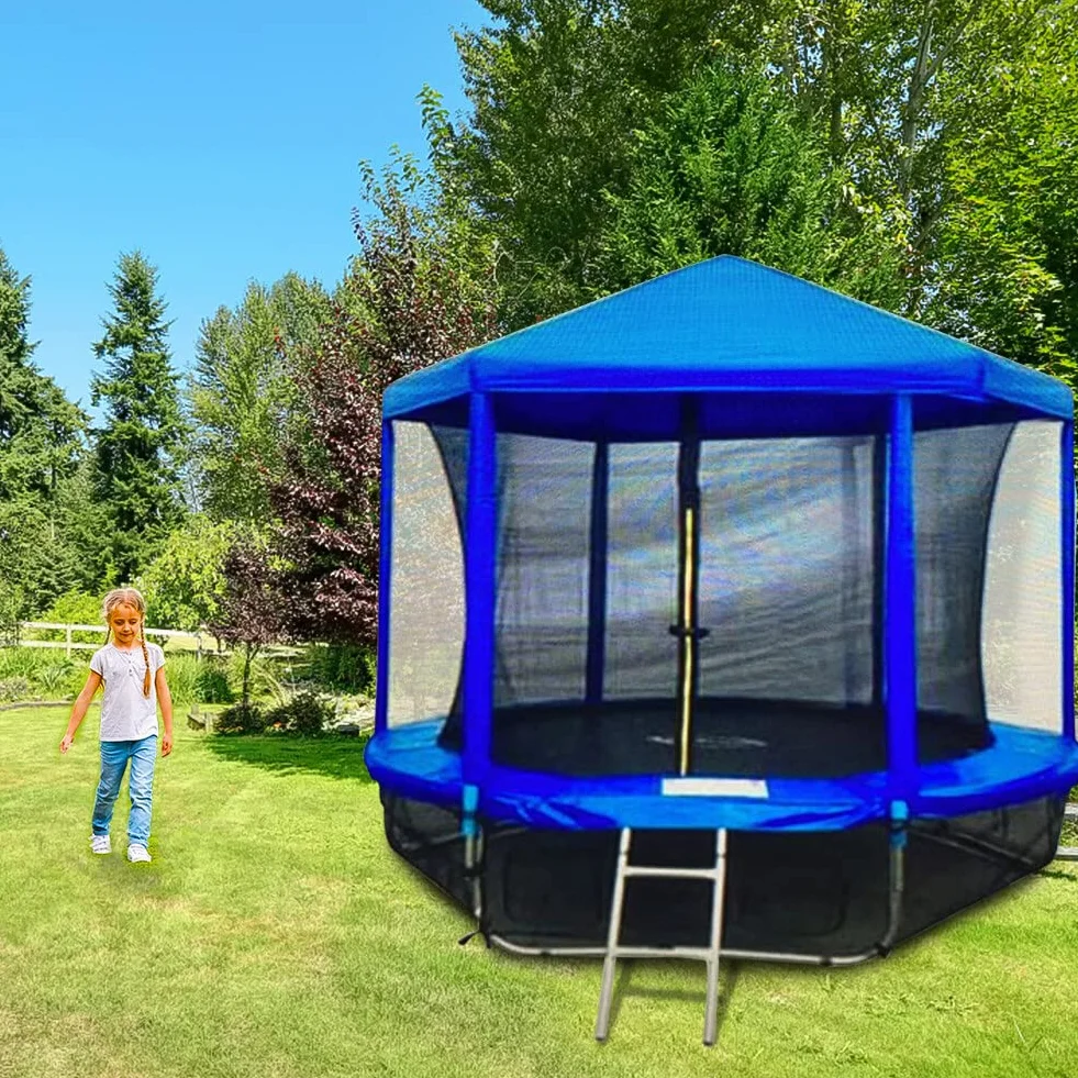 URFEDA Okrągły daszek do trampoliny, 305 cm, ochrona przed deszczem, śniegiem, wodoszczelna, do aktywności na świeżym powietrzu, na podwórko, taras, do ogrodu