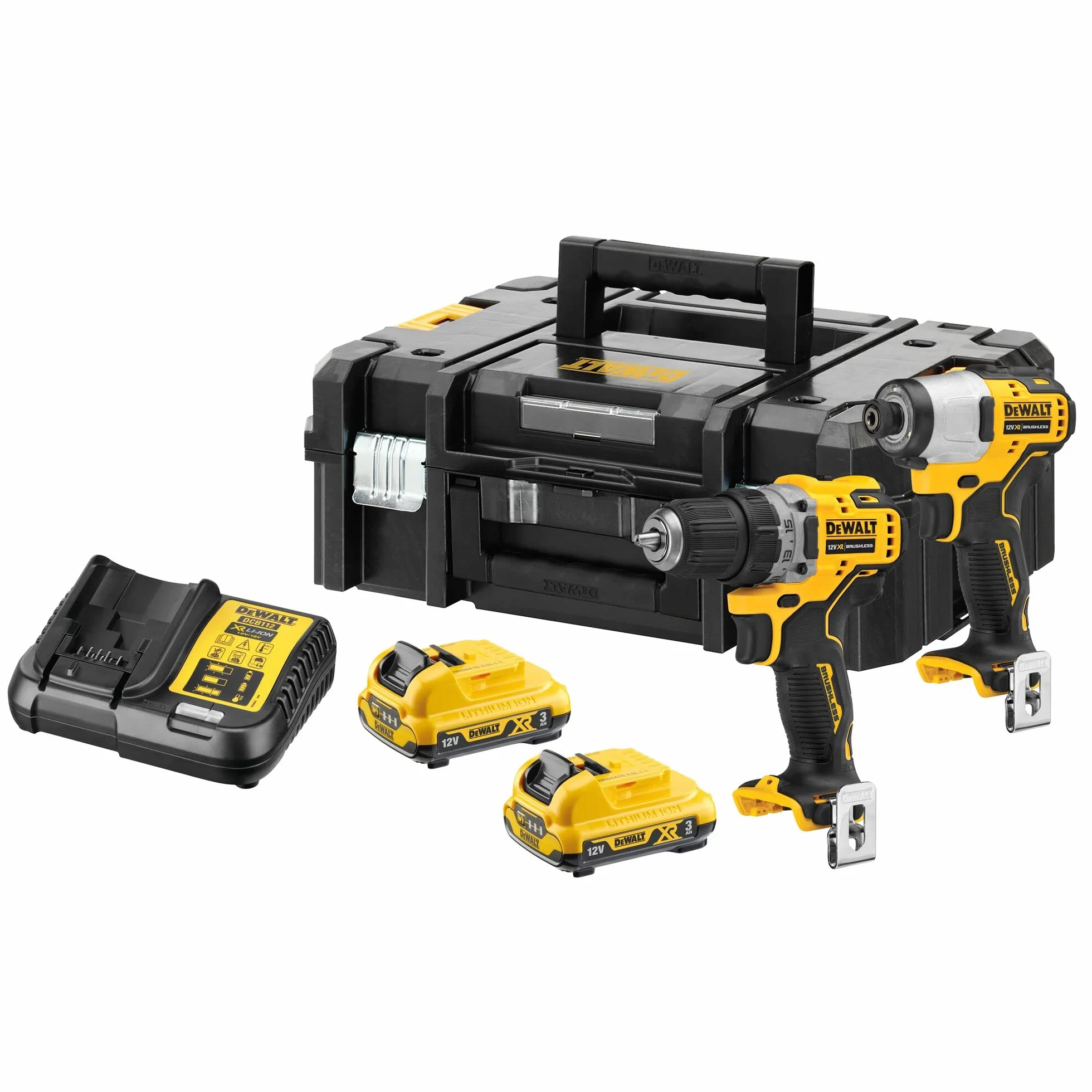 Wkrętarka DCD701 + Zakrętarka DCF801 12V 2x3Ah DCK2110L2T DeWalt