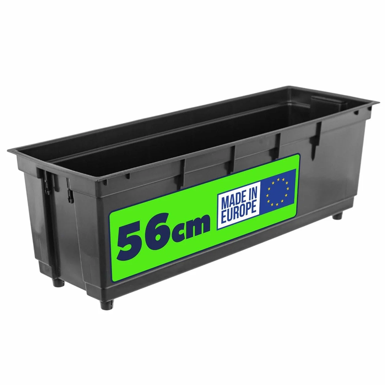 KADAX Wkładka 56 cm, do skrzynki na kwiaty, czarna wkładka na rośliny z tworzywa sztucznego, wkładka z tworzywa sztucznego, do skrzynki balkonowej i skrzynki na rośliny, wkład do doniczki wewnętrznej