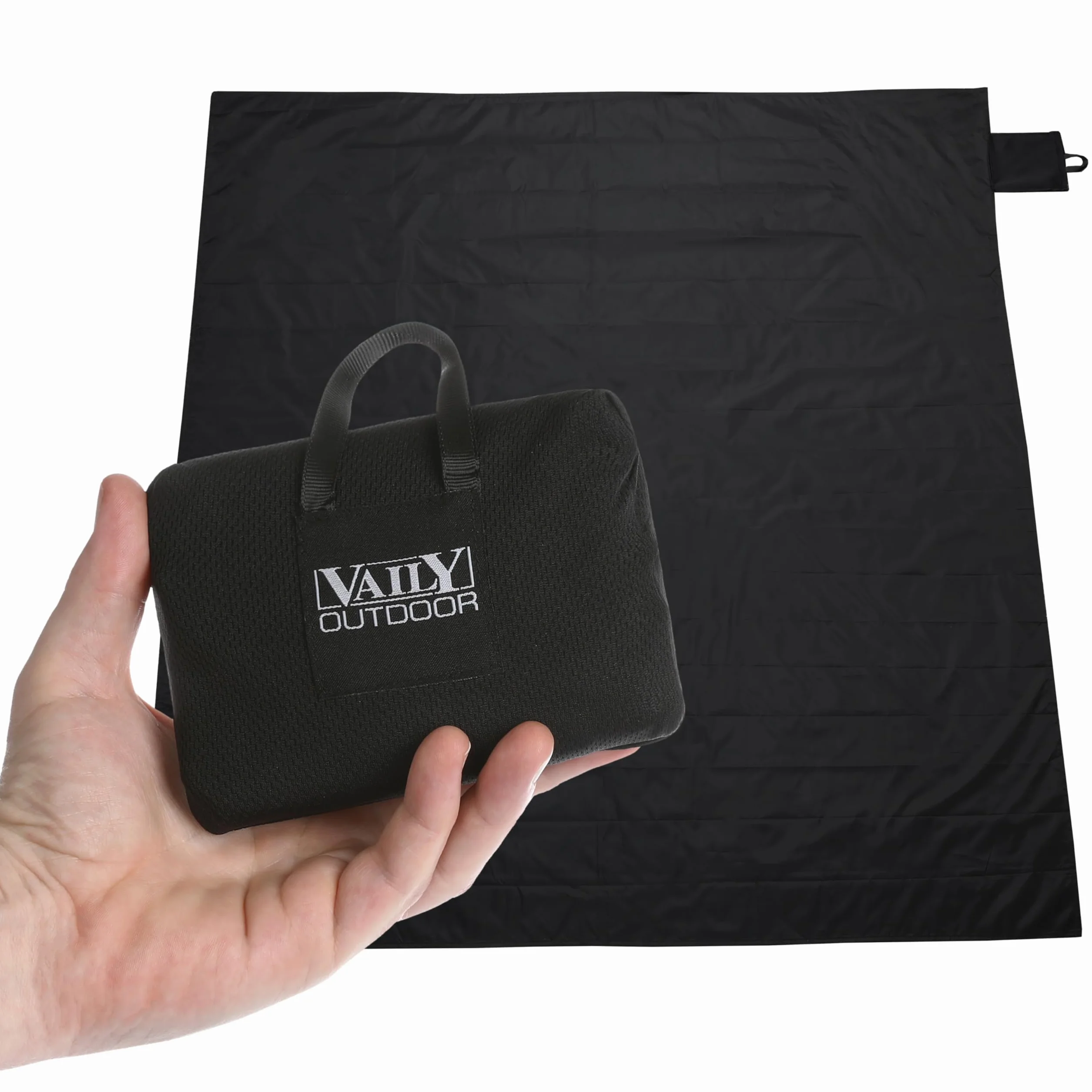 Vaily Mini koc piknikowy, plażowy – bardzo cienki koc outdoorowy, idealny na piknik, kemping i wędrówki – 160 x 140 cm